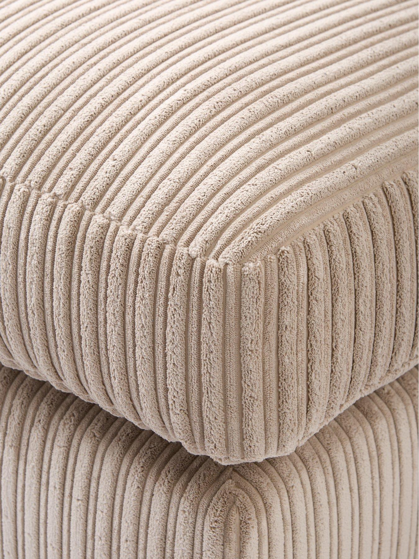 Image 5 of 7 of The Very Collection Amalfi 3&nbsp;Seater Standard Back Left Hand Fabric Corner Chaise Sofa - Cream - FSC&reg; Certified