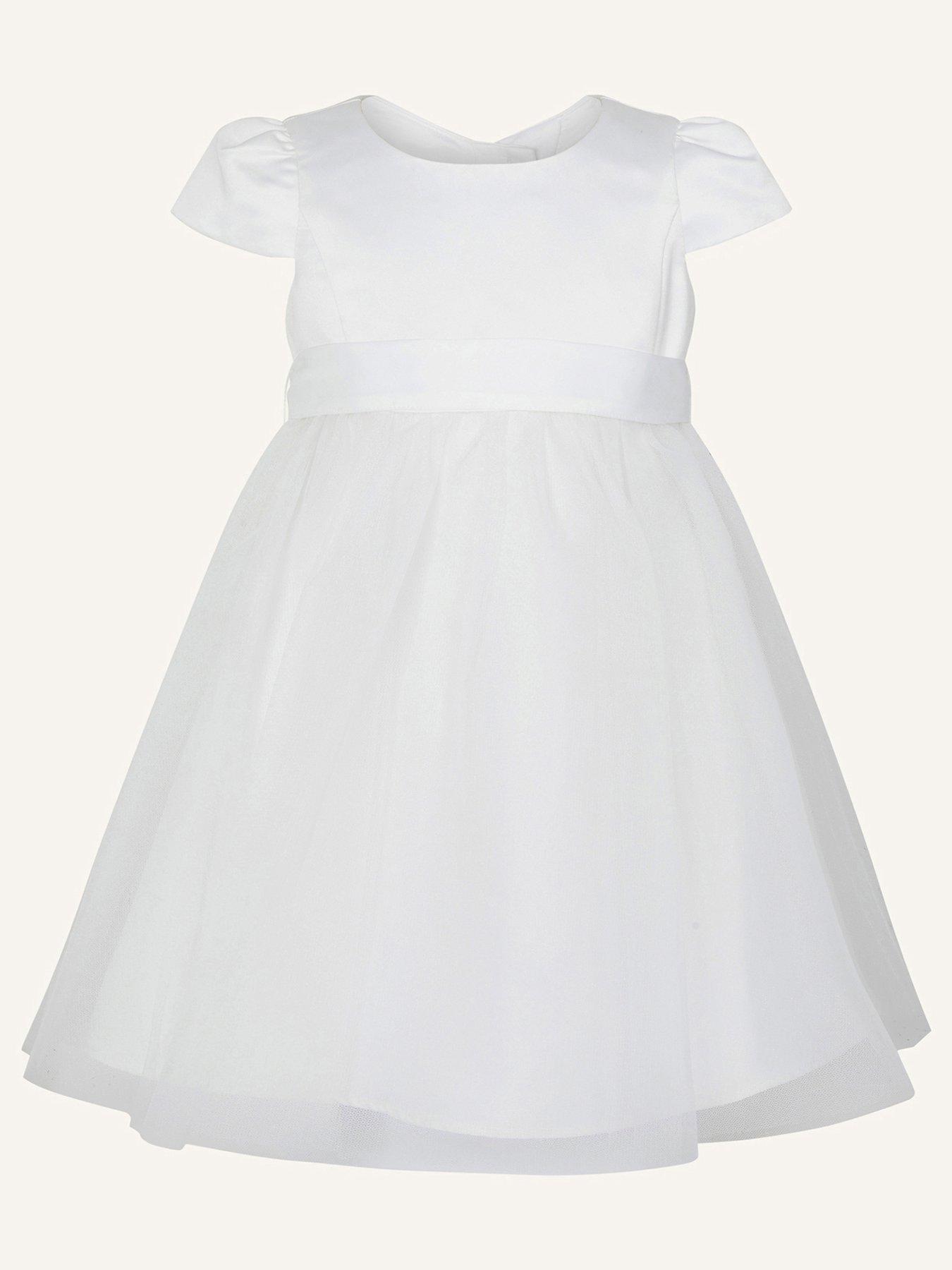 Monsoon Baby Girls Tulle Bridesmaid Dress Ivory Littlewoods