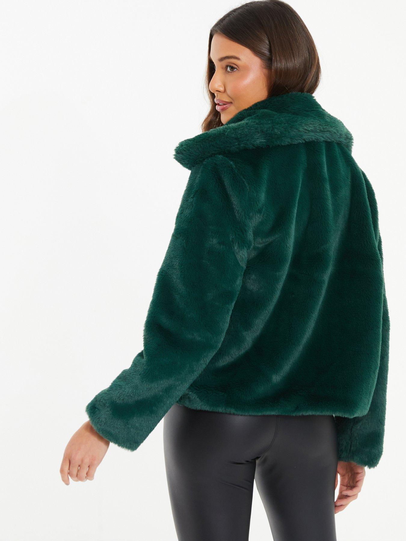 Quiz faux fur on sale jacket