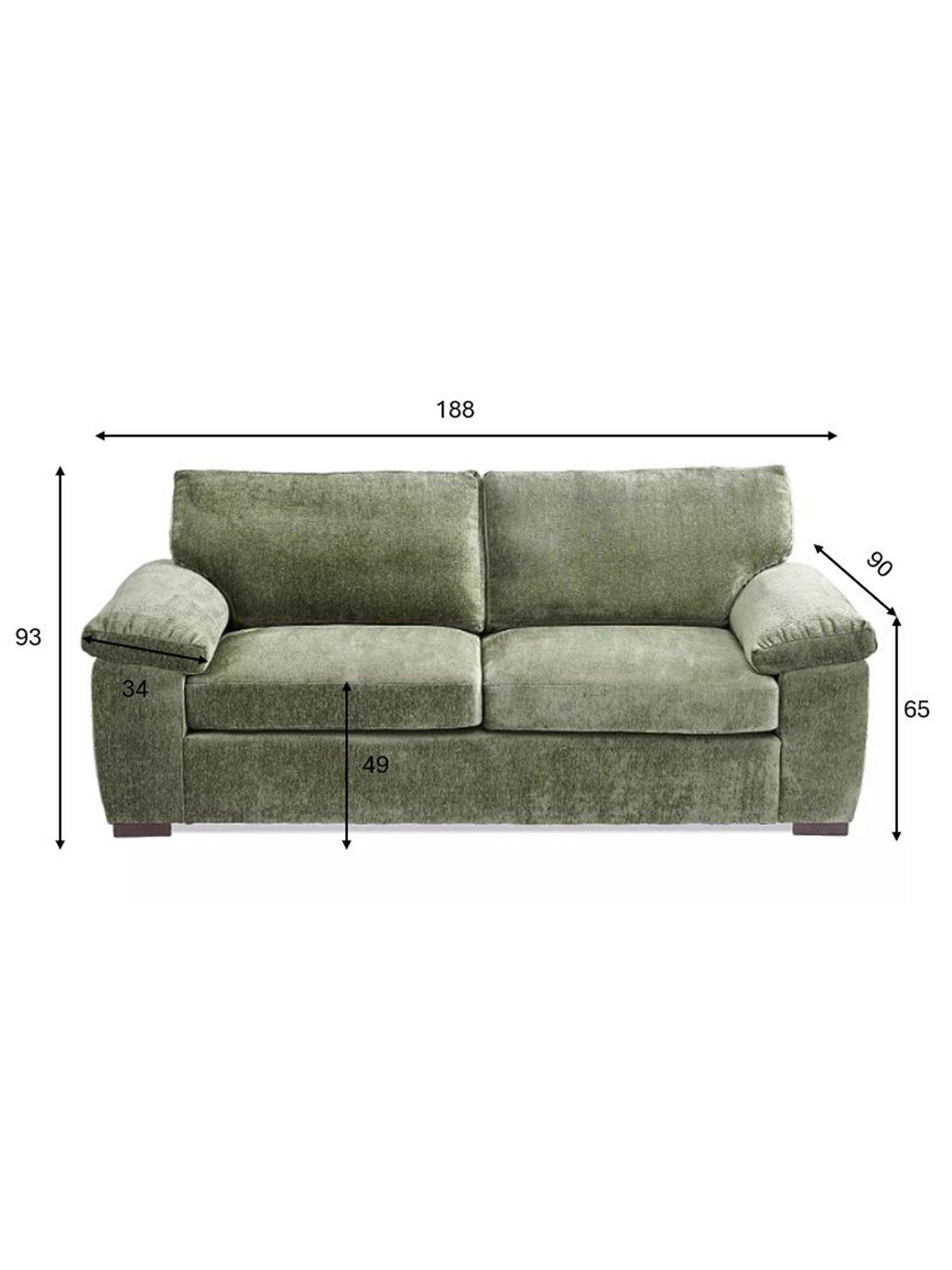 Image 6 of 7 of The Very Collection Salerno Standard Back 2 Seater Fabric Sofa &ndash; Olive Green - FSC&reg; Certified