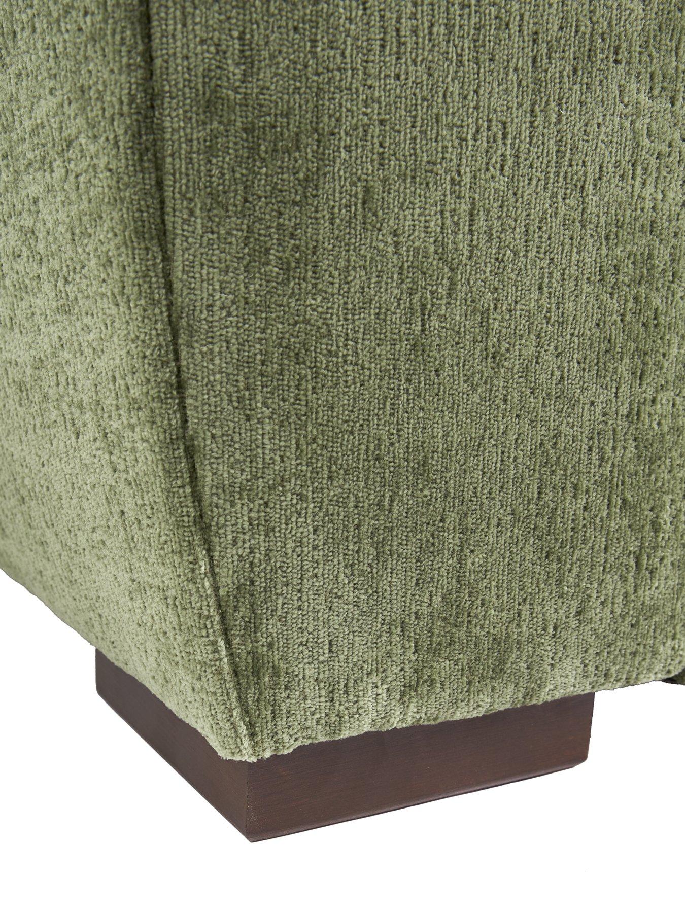Image 5 of 7 of The Very Collection Salerno Standard Back Right Hand Fabric Corner Chaise Sofa &ndash; Olive Green - FSC&reg; Certified