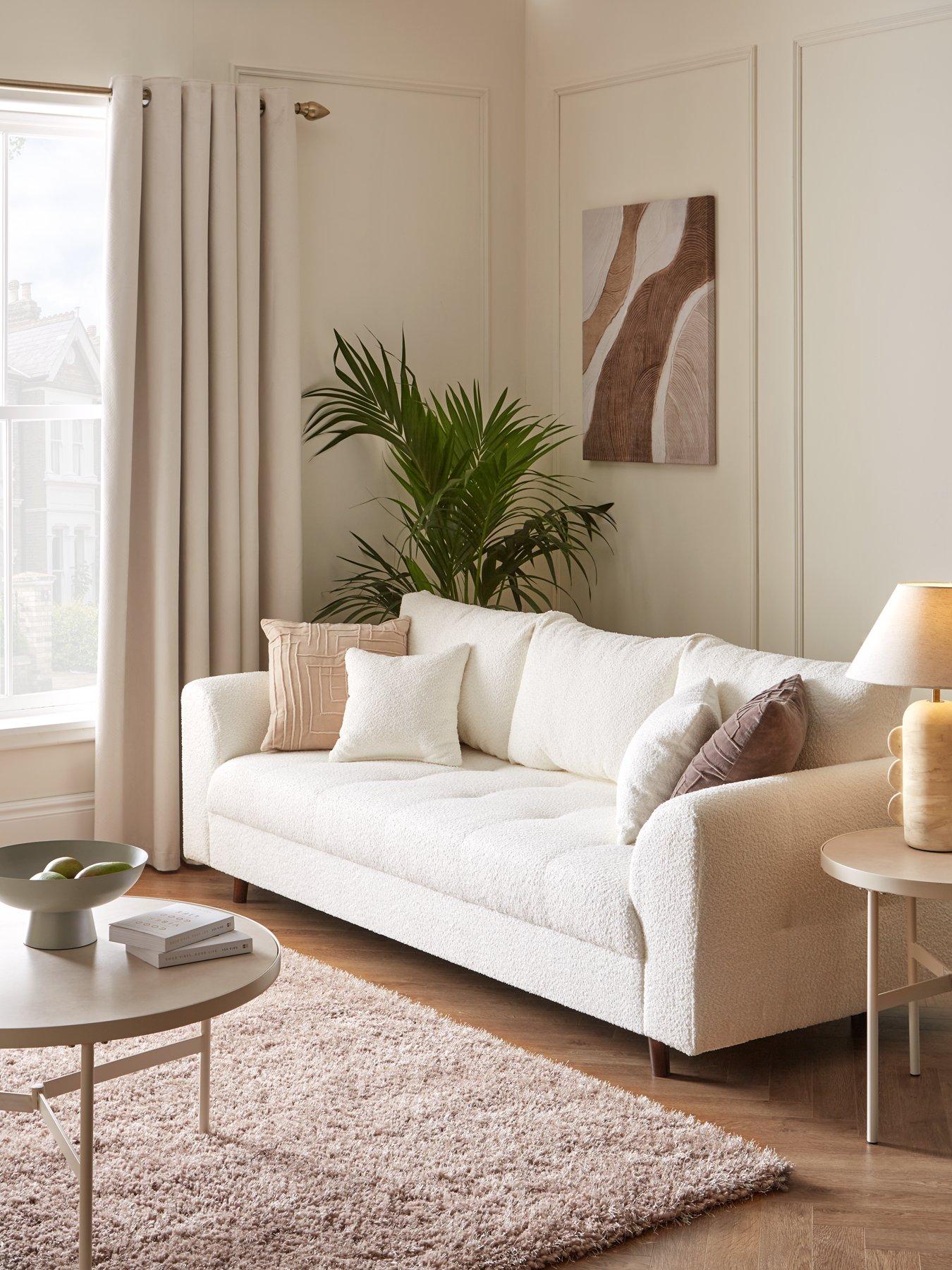Cream fabric sofa discount