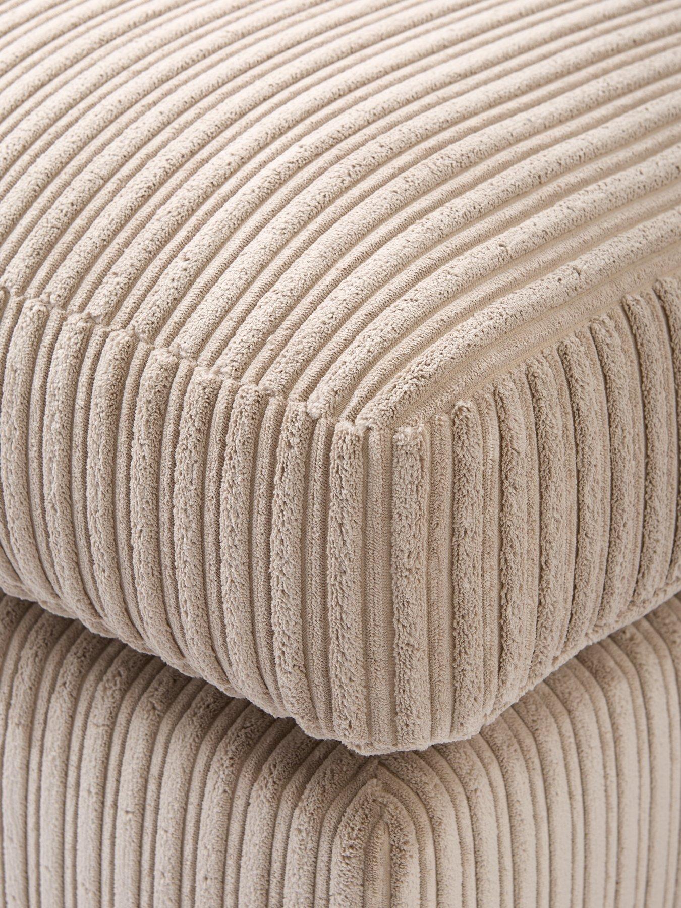 Image 5 of 7 of The Very Collection Amalfi 3 Seater Standard Back Right Hand Fabric Corner Chaise Sofa - Cream - FSC&reg; Certified