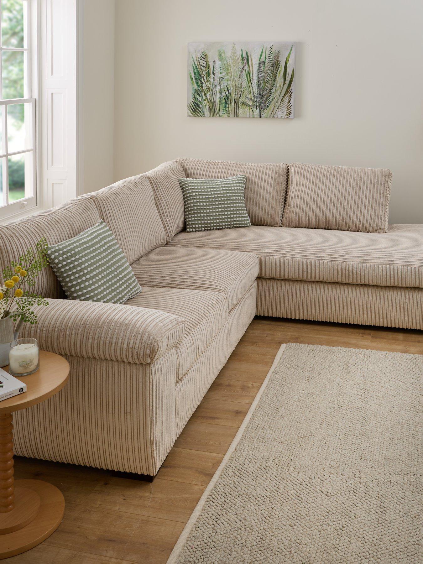  image of very-home-amalfinbspstandard-back-right-hand-fabric-corner-chaise-sofa-cream-fscreg-certified