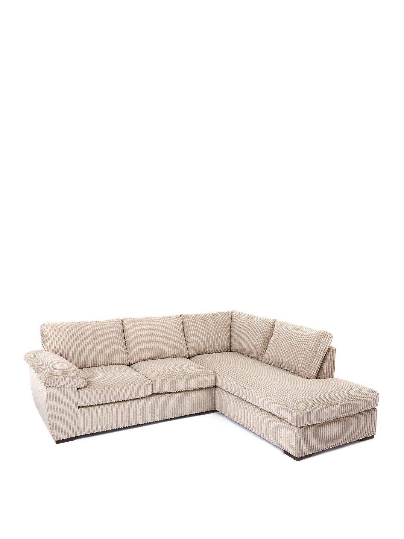  image of very-home-amalfinbspstandard-back-right-hand-fabric-corner-chaise-sofa-cream-fscreg-certified