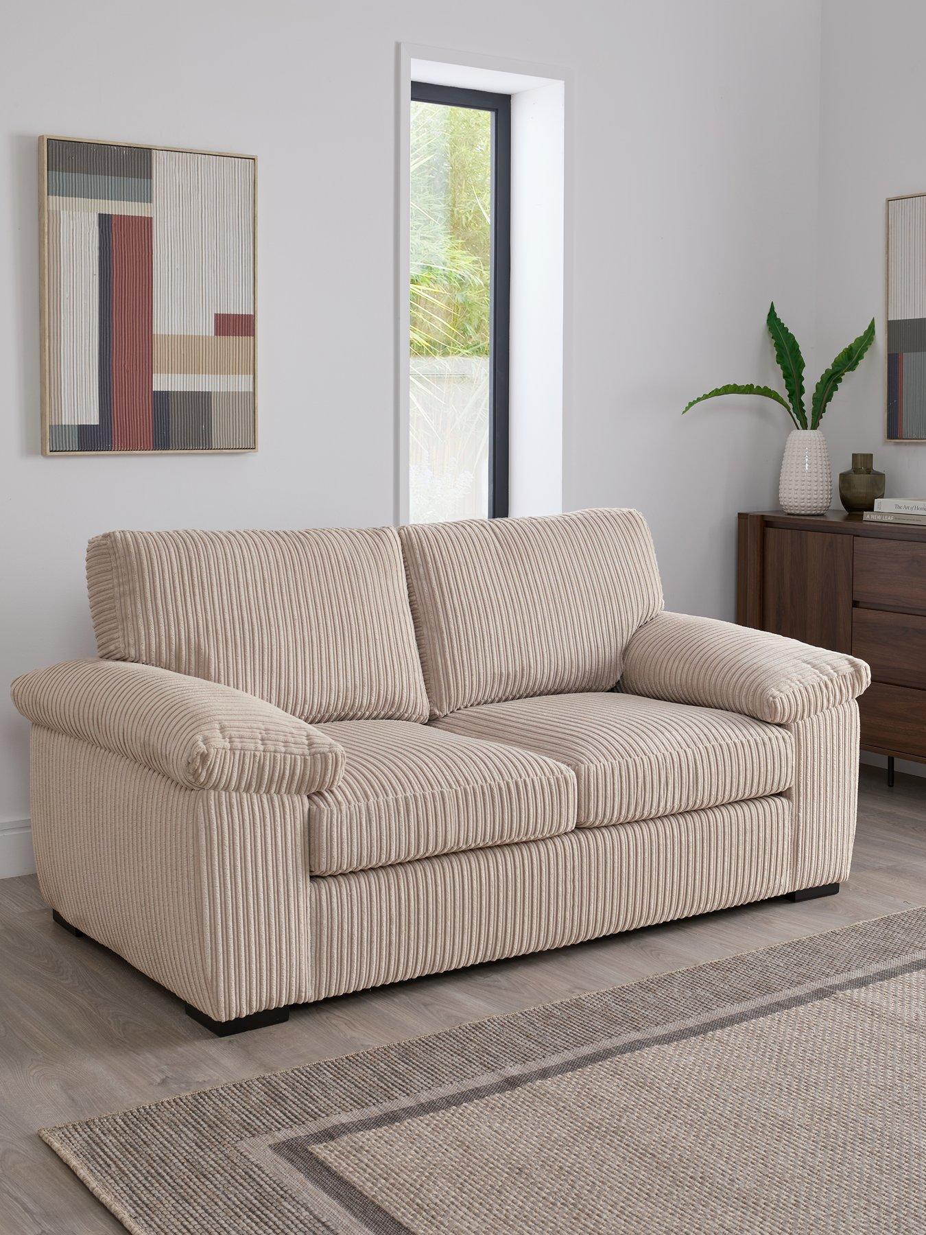 The Very Collection Amalfi Standard Back 2 Seater Fabric Sofa - Cream - FSC® Certified