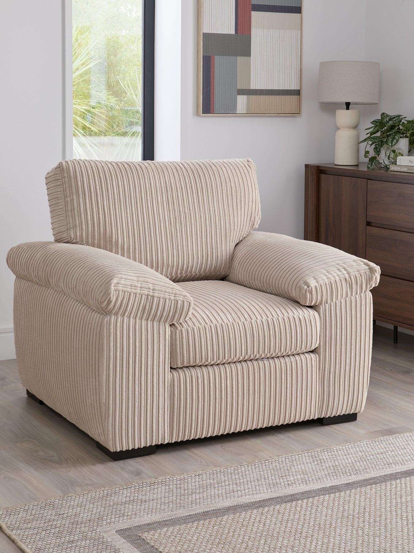 Very Home Amalfi Fabric Armchair - Cream - FSC® Certified