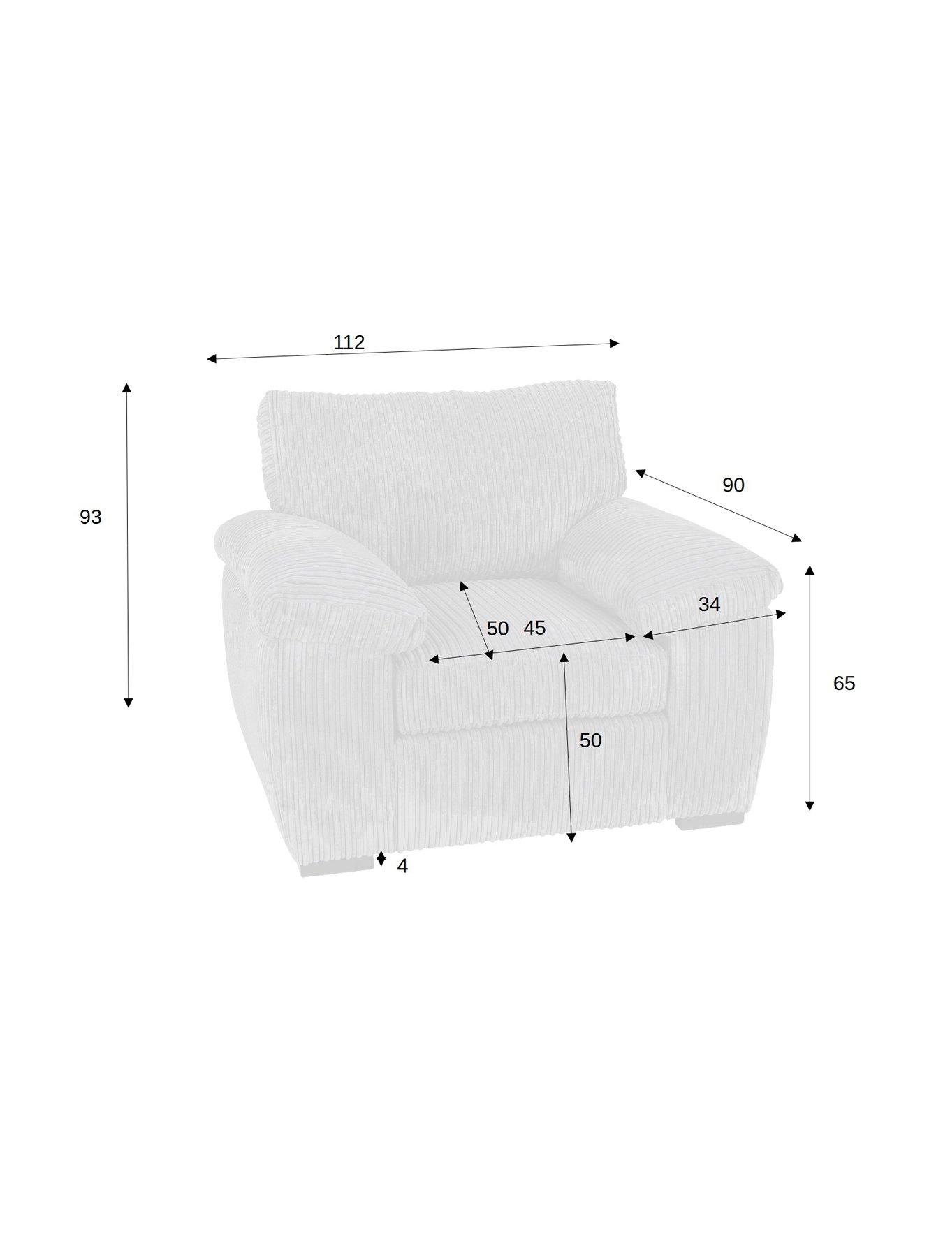 Image 6 of 7 of Very Home Amalfi Fabric Armchair - Cream - FSC&reg; Certified