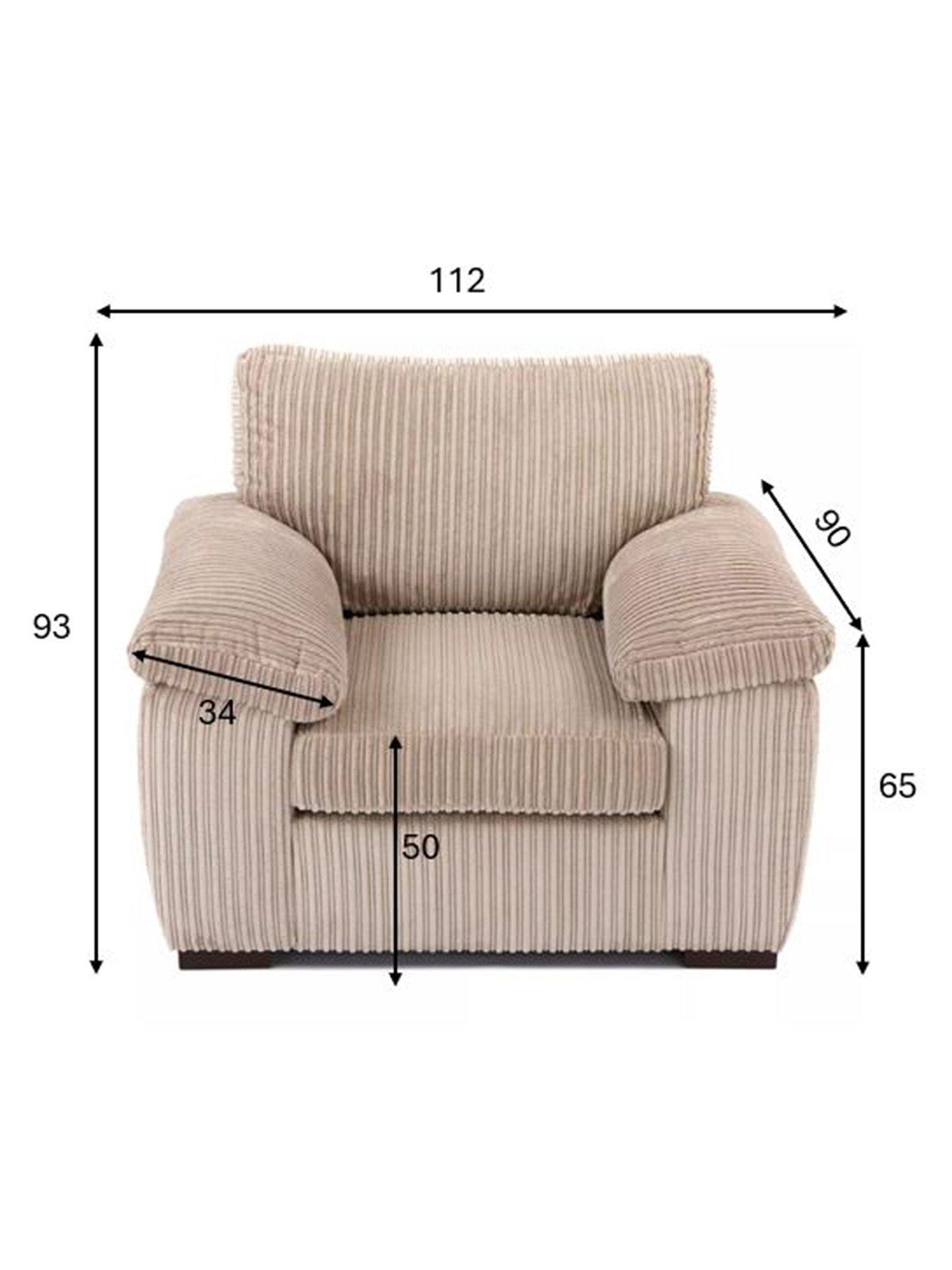 Image 6 of 7 of The Very Collection Amalfi Fabric Armchair - Cream - FSC&reg; Certified
