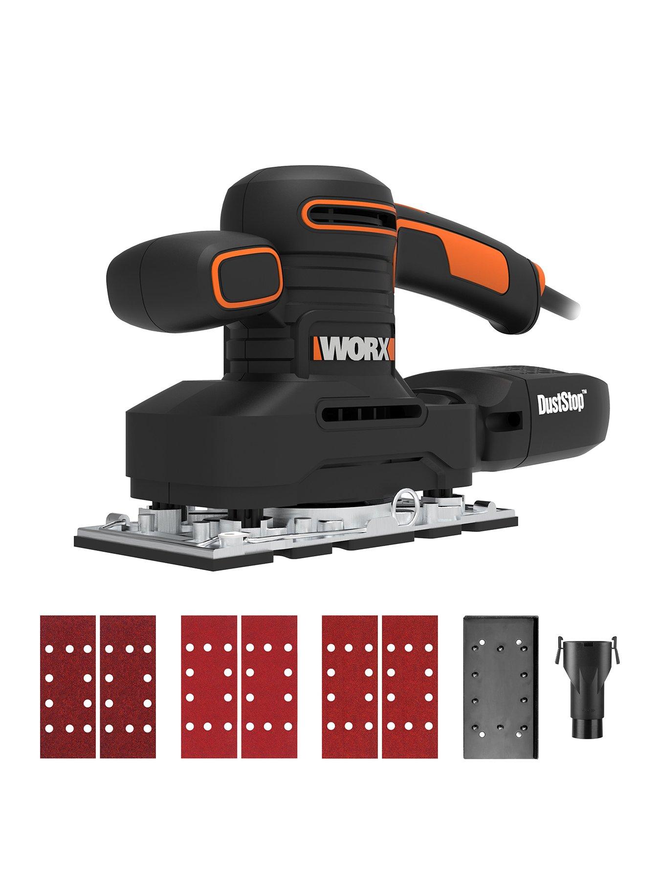 Worx 250W Electric Corded Finishing Sander with Accessories