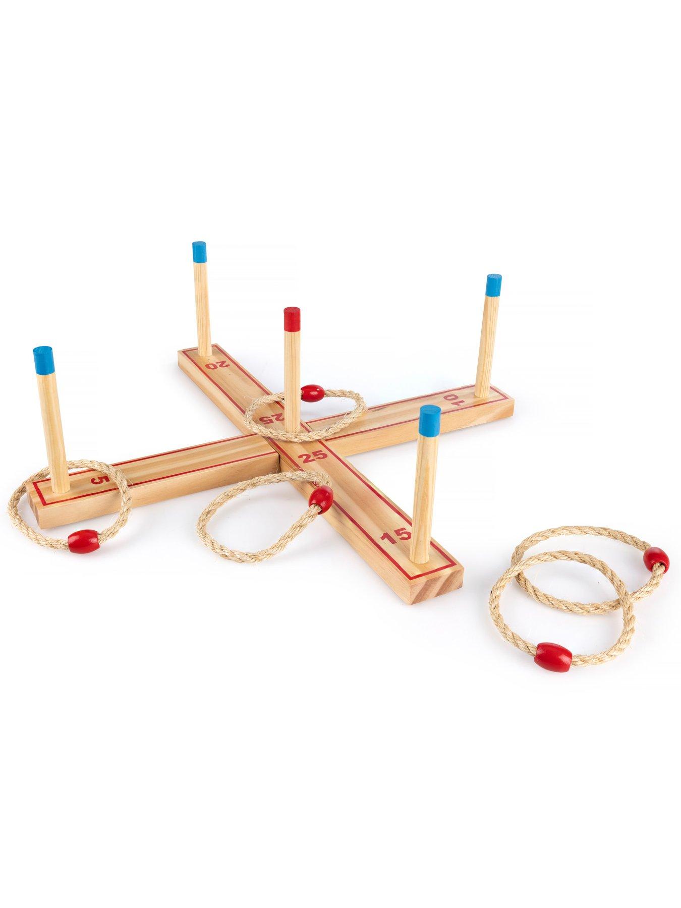Image 2 of 6 of Grasshopper Games Ring Toss Wooden Garden Set