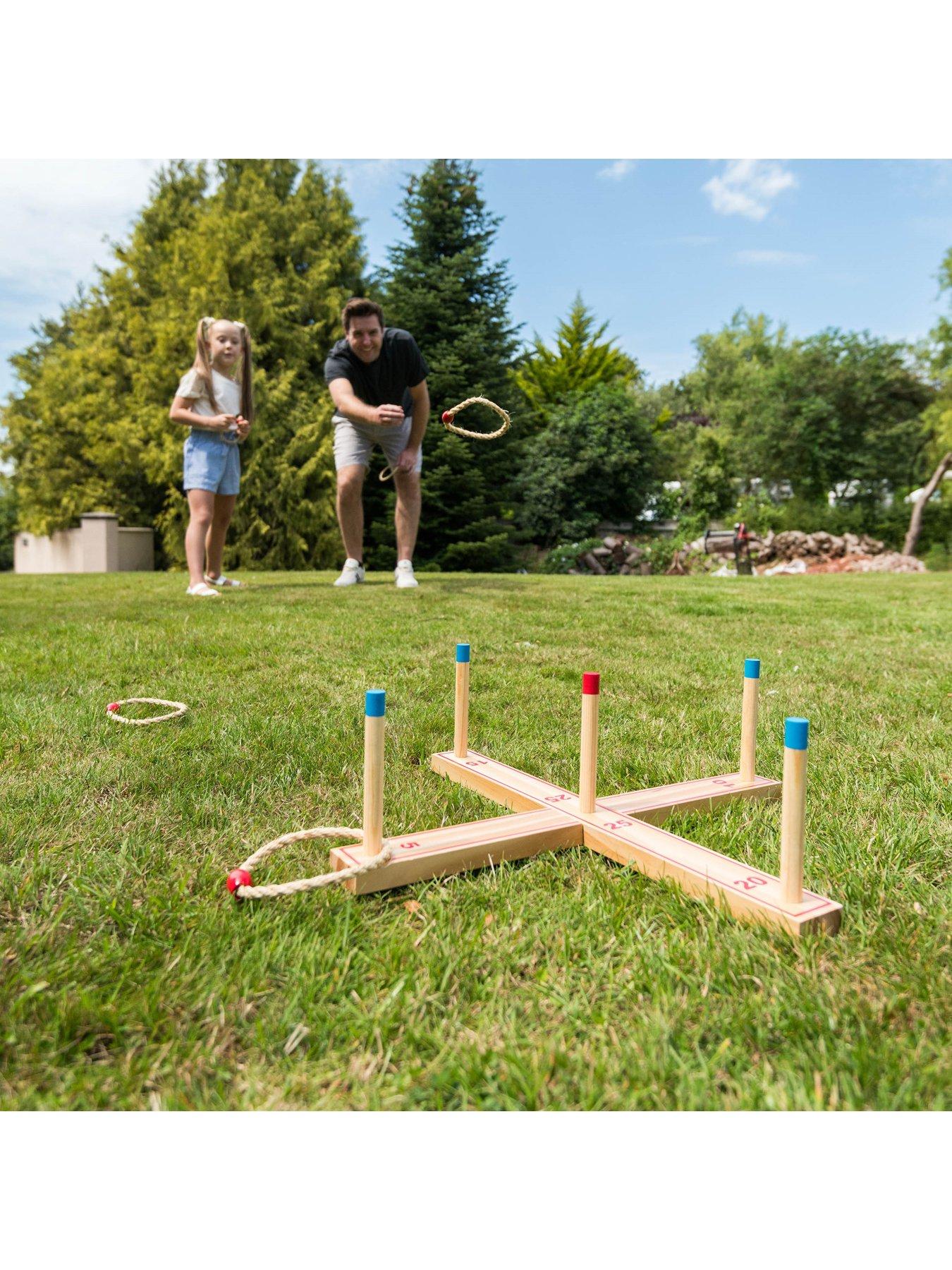 Image 3 of 6 of Grasshopper Games Ring Toss Wooden Garden Set