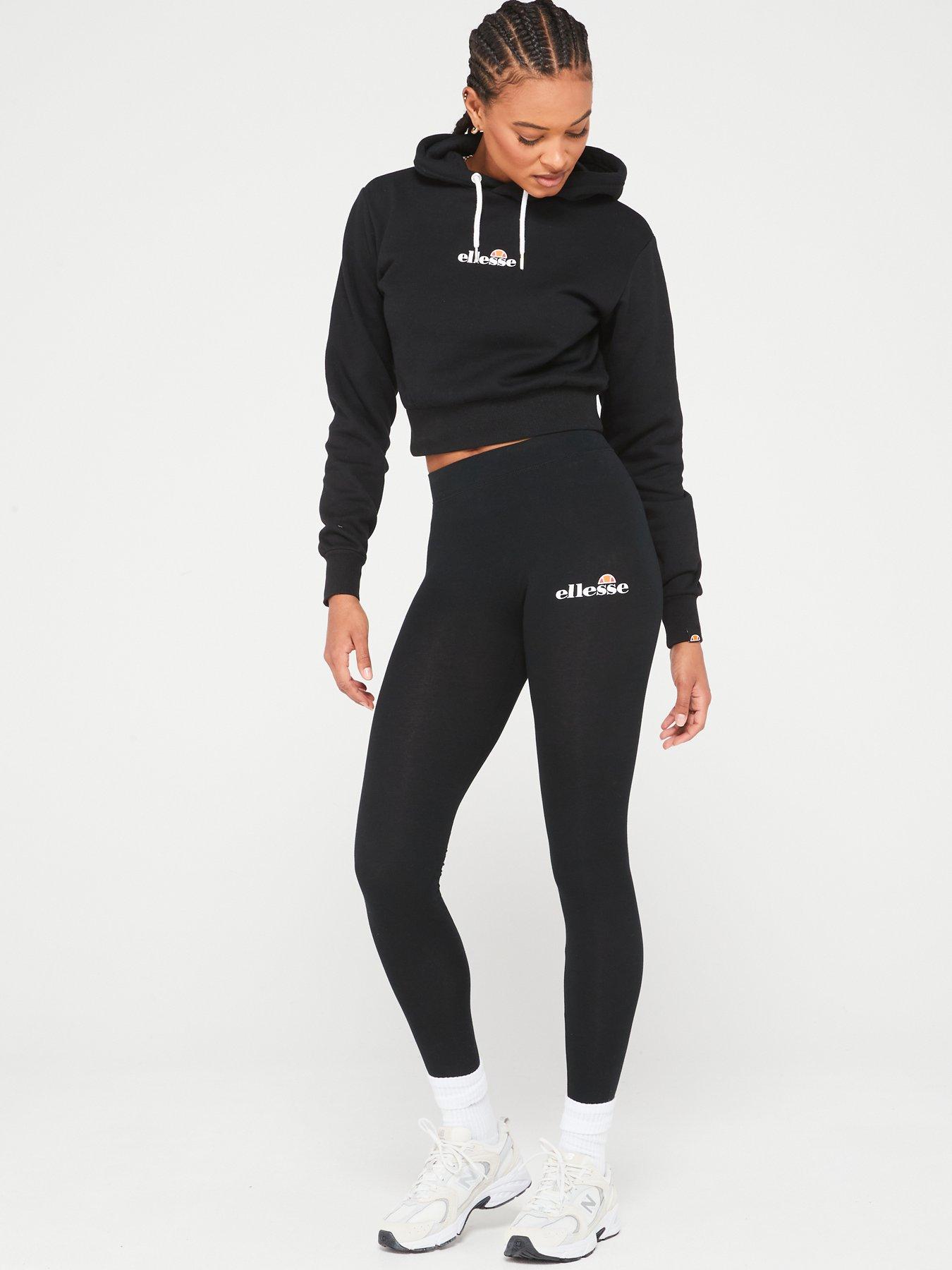 Women s Vilanova Leggings Crop Hoodie Tracksuit Black