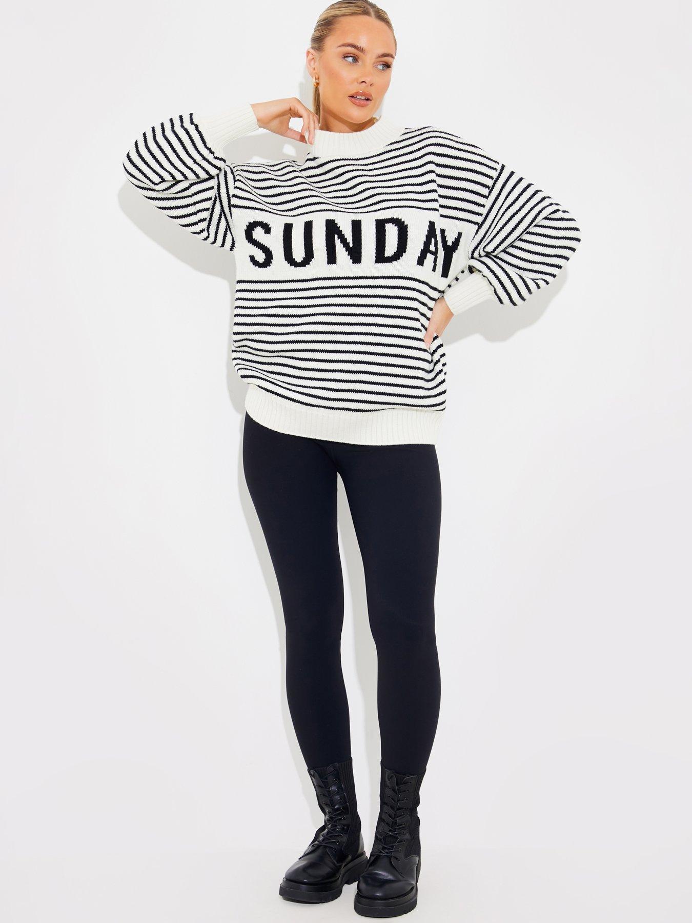 Buy In The Style Cream Perrie Sian Contrast Sleeve High Neck Jumper from  Next USA