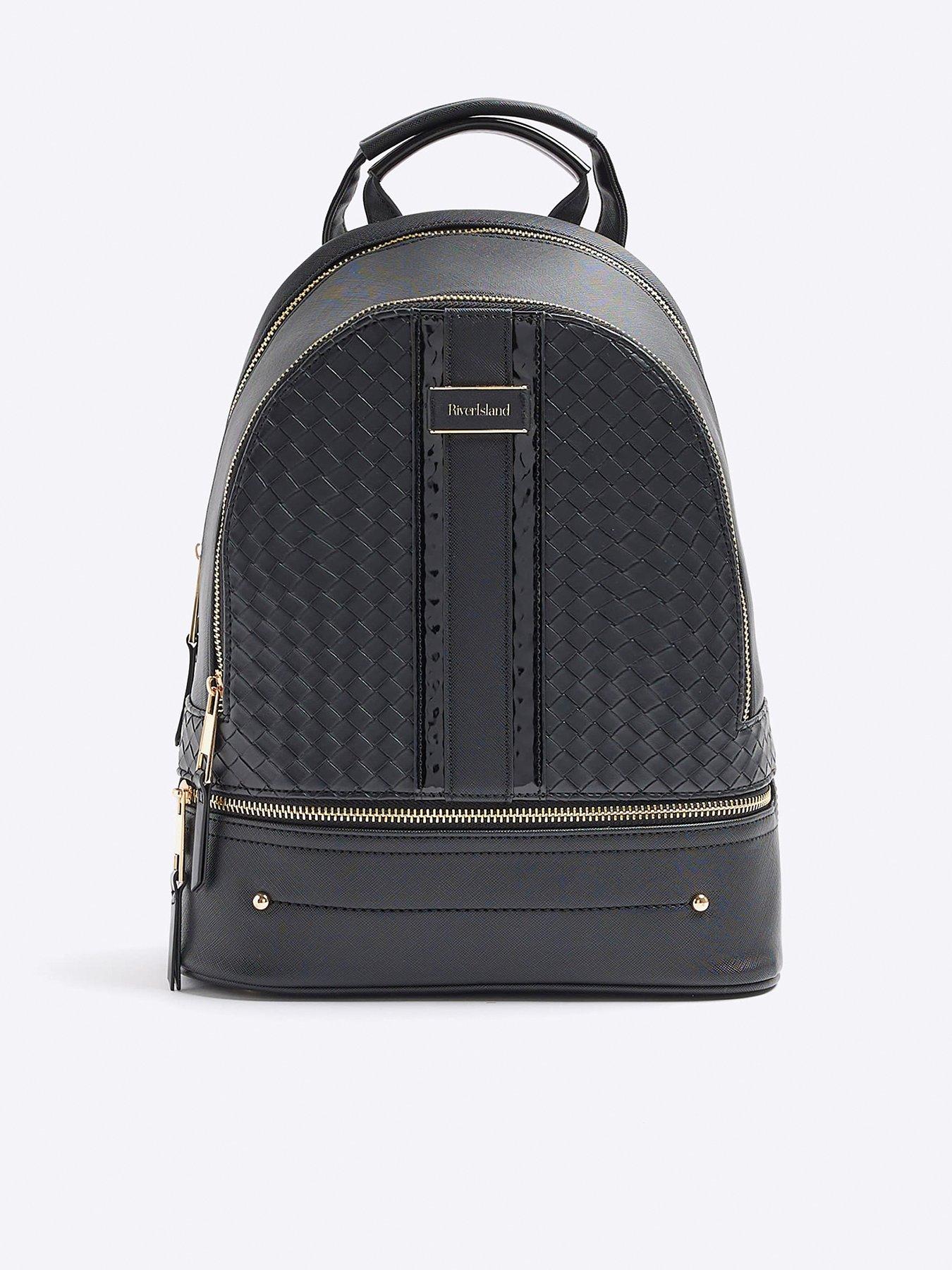 Black backpack river island hotsell