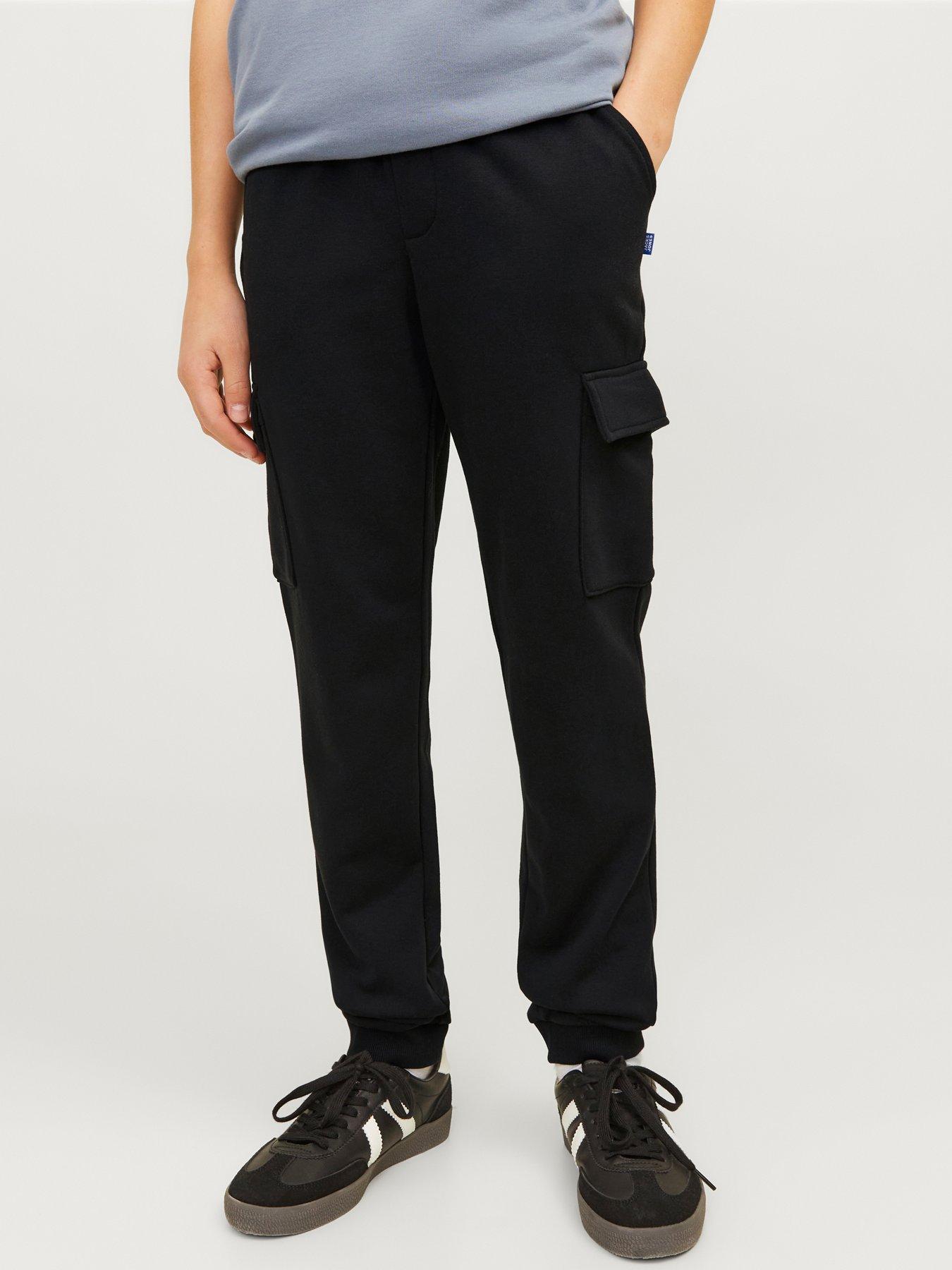 jack-jones-junior-boys-gordon-bradley-sweat-cargo-pants-black