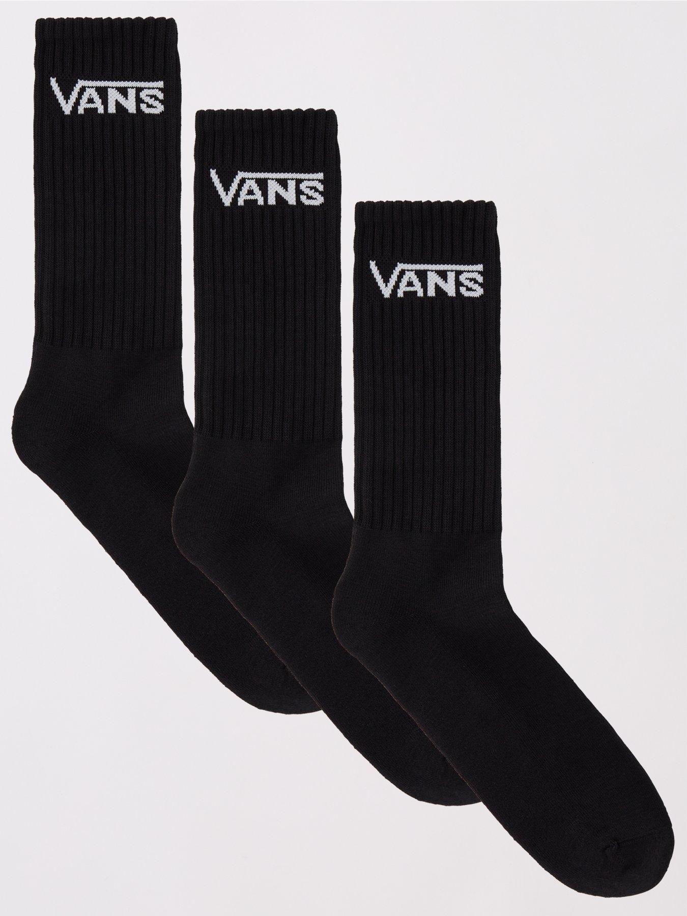 undefined Unisex 3 Pack Classic Crew Socks - Black