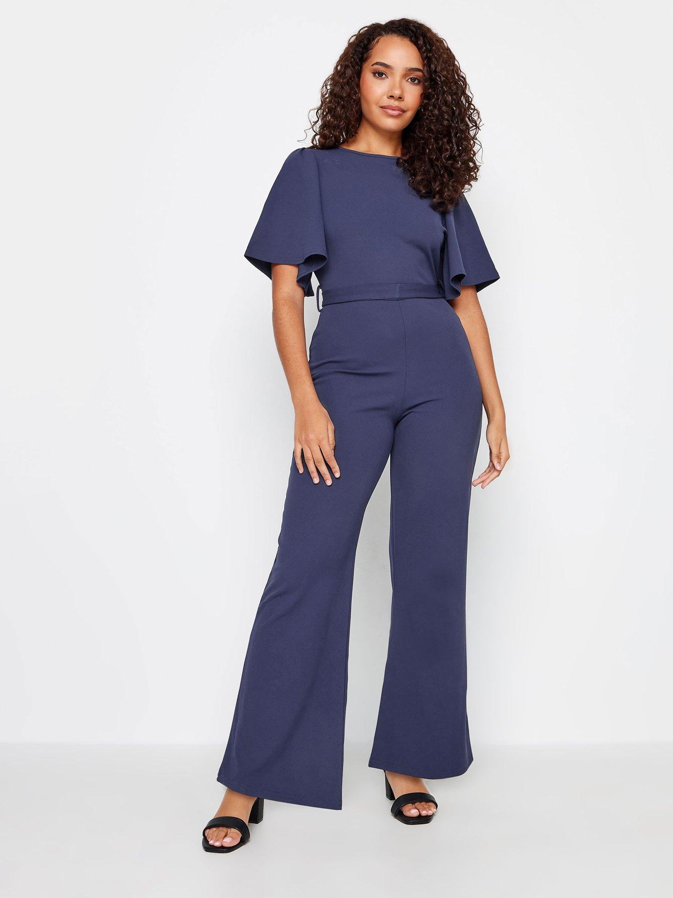 Chi Chi London Puff Sleeve Bardot Jumpsuit In Green