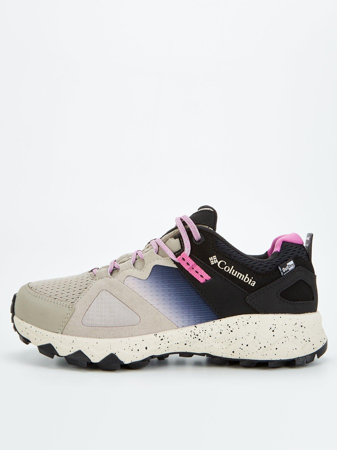 Image 1 of 6 of Columbia Womens Peakfreak Hera Outdry Waterproof Hiking Shoes - Grey/pink