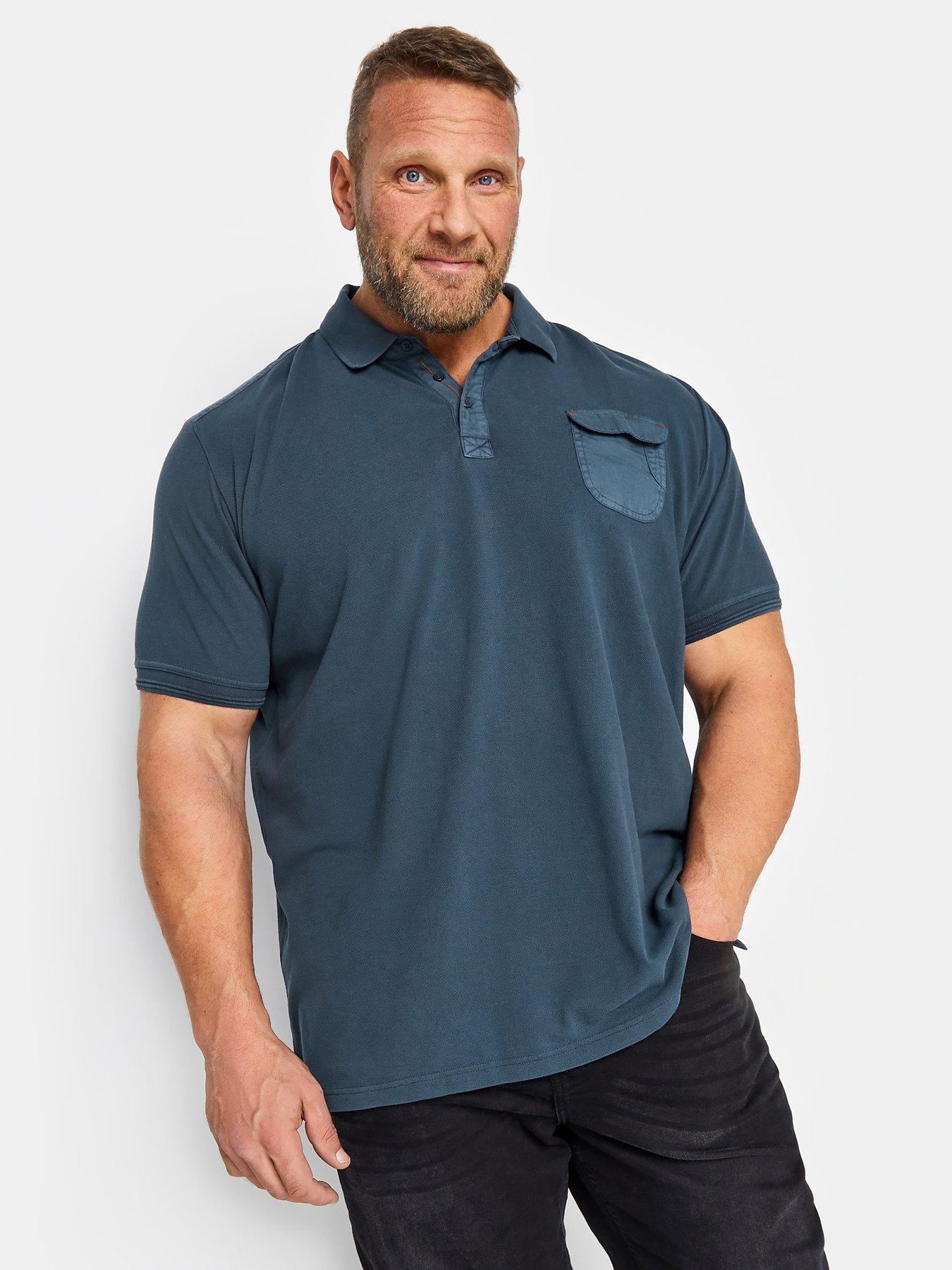 BadRhino Pocket Short Sleeve Polo Shirt  - Blue