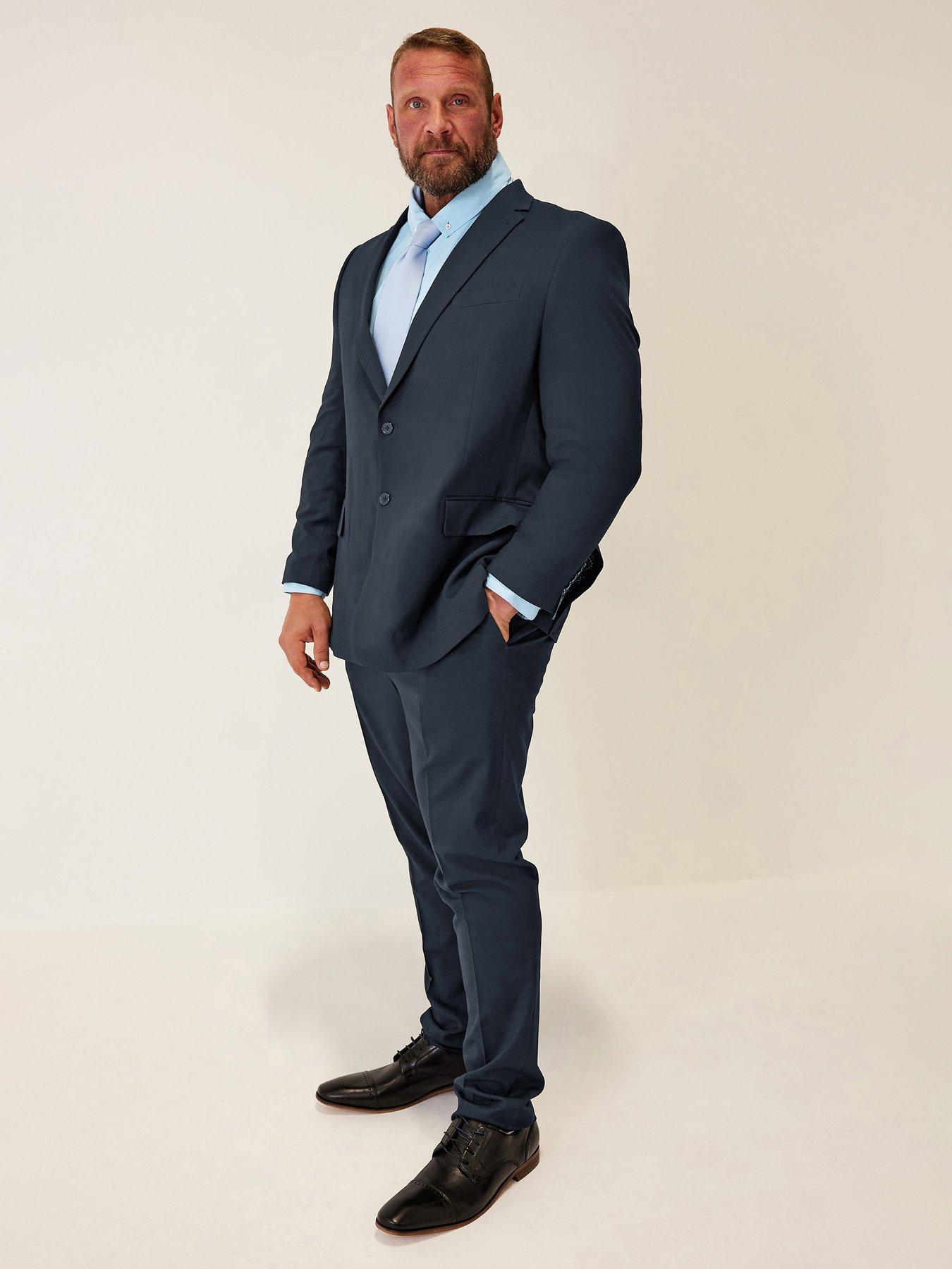 Image 1 of 1 of BadRhino Plain Suit Trousers - Blue