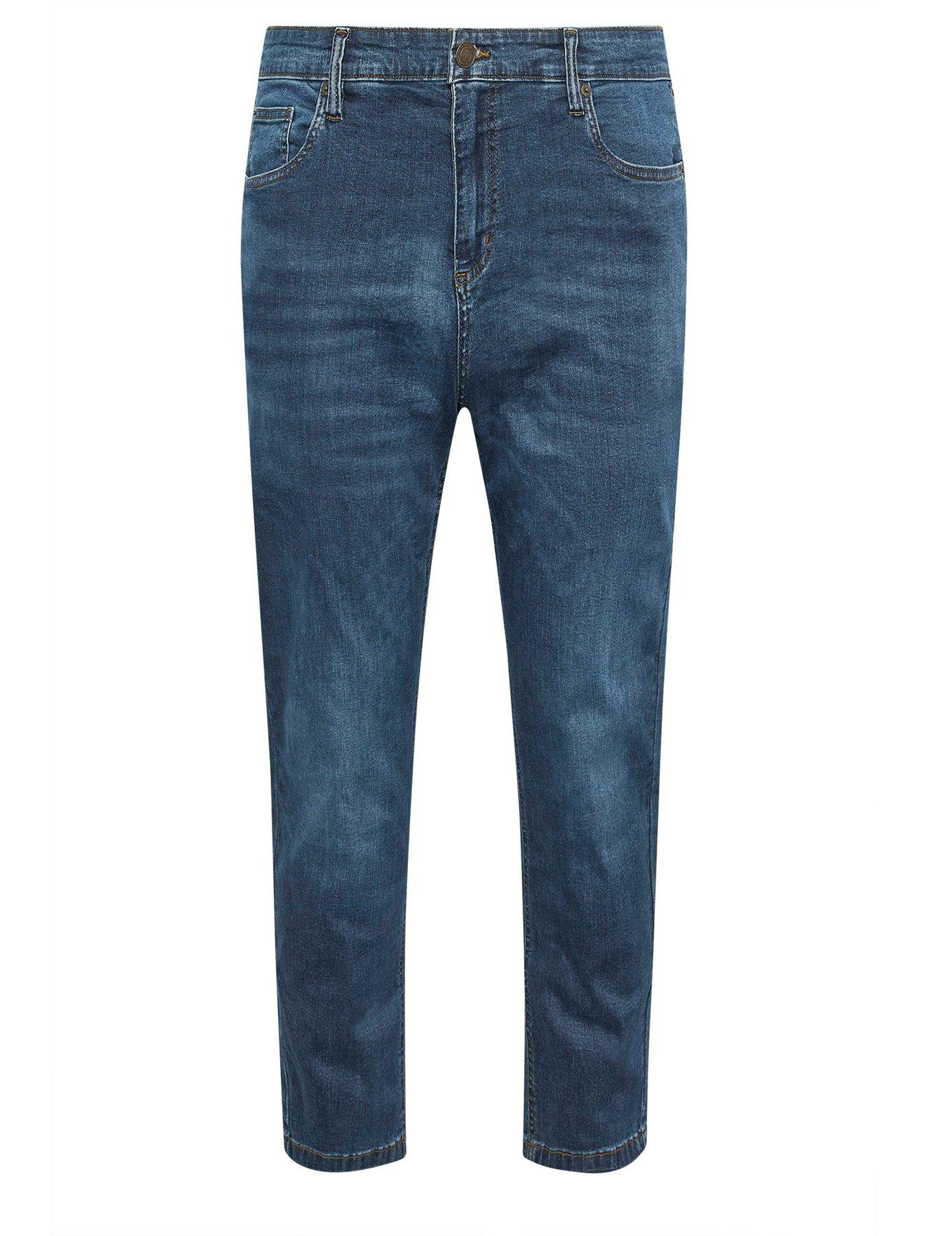  image of badrhino-mid-rinse-denim-jeans-32-leg-length