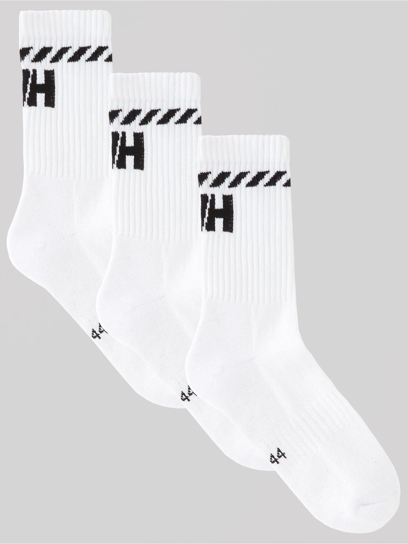 Helly Hansen Unisex Cotton Sport Sock 3pk - White