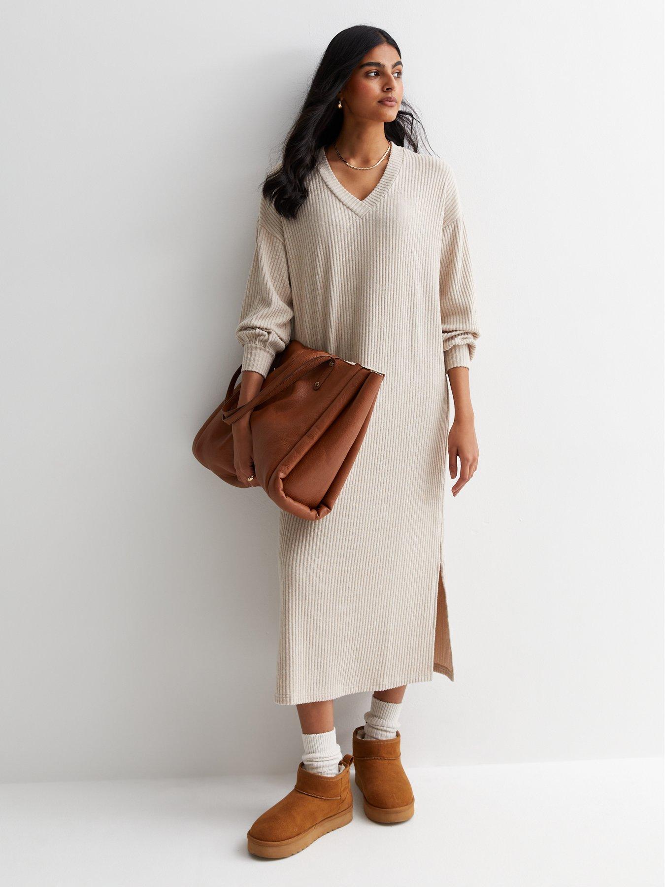 Stone on sale ribbed dress