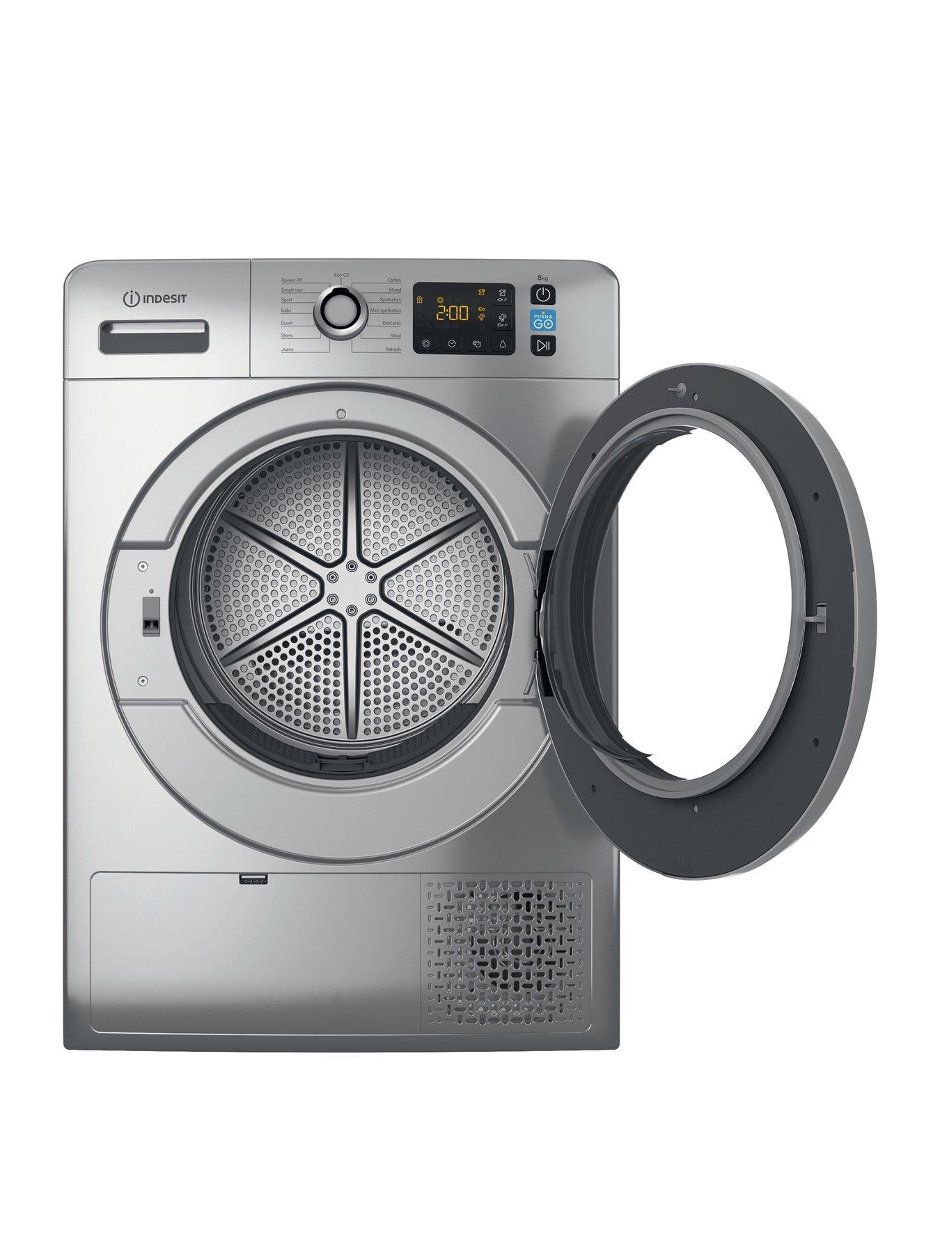 stillFront image of indesit-pushampgo-ytm1182ssxuk-8kg-heat-pump-freestanding-tumble-dryer-silver