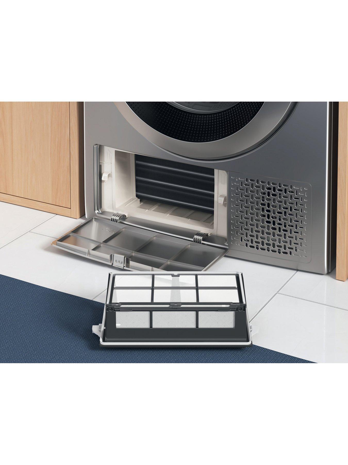  image of indesit-pushampgo-ytm1182ssxuk-8kg-heat-pump-freestanding-tumble-dryer-silver