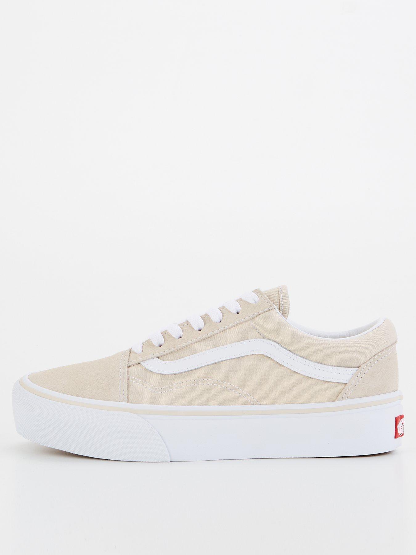  image of vans-womens-old-skool-platform-trainers-blue-beige