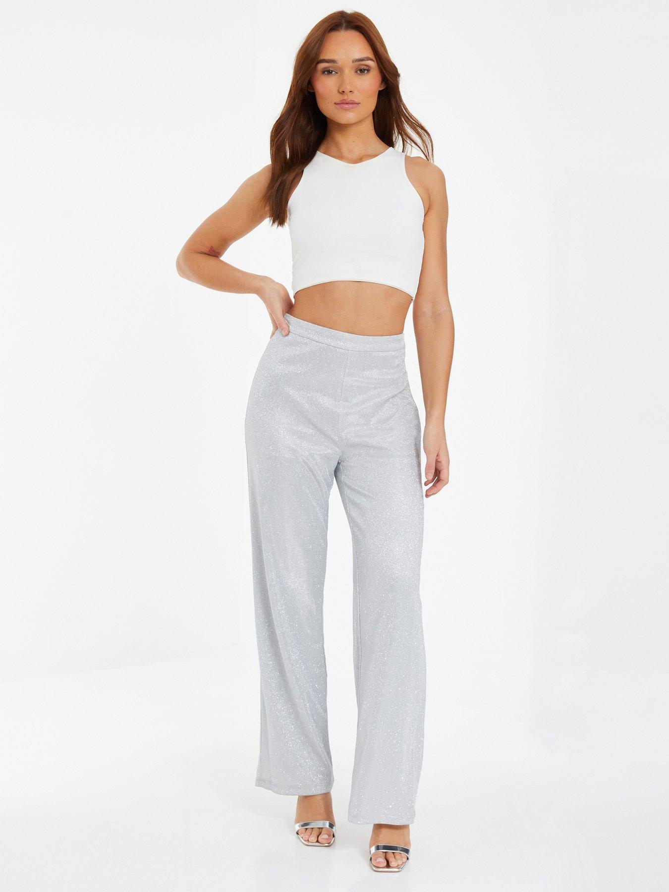 Quiz flared hot sale trousers