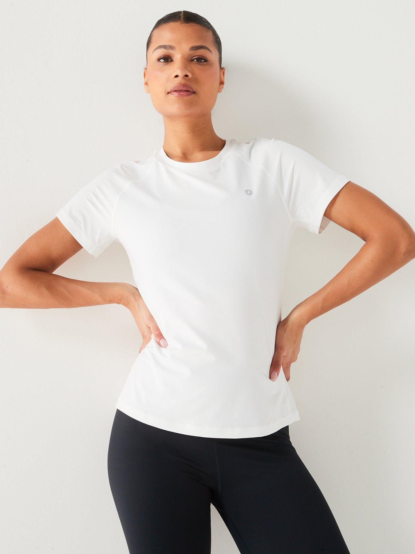 Gym + Coffee Women's Training Relentless Tee - White