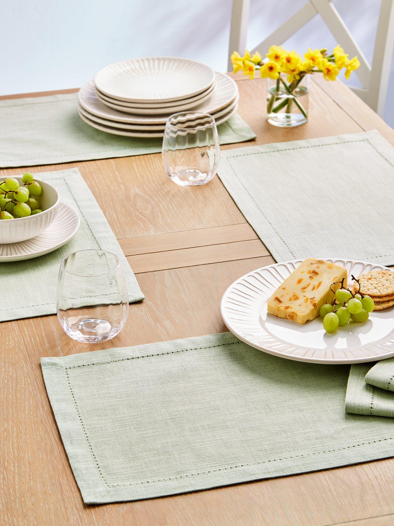undefined Set of 4 Sage Linen Placemats
