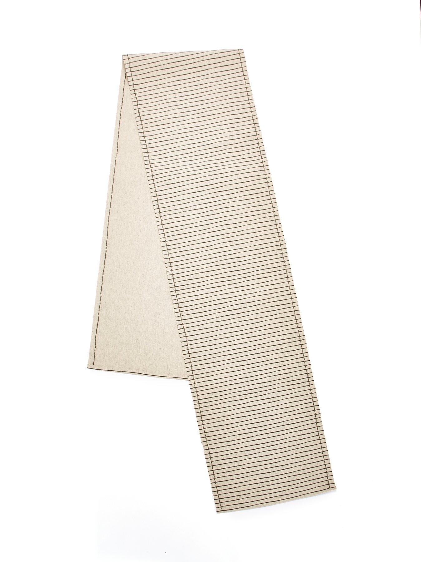  image of the-very-collection-natural-striped-table-runner