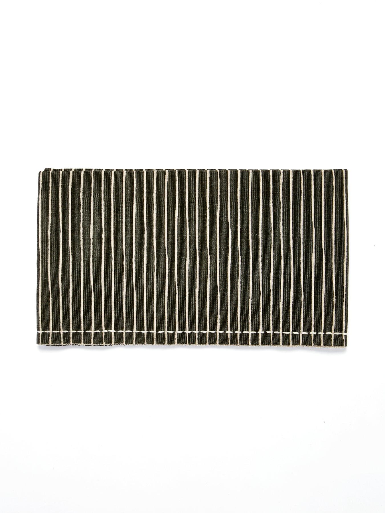 Image 3 of 4 of The Very Collection Charcoal Striped Table Runner