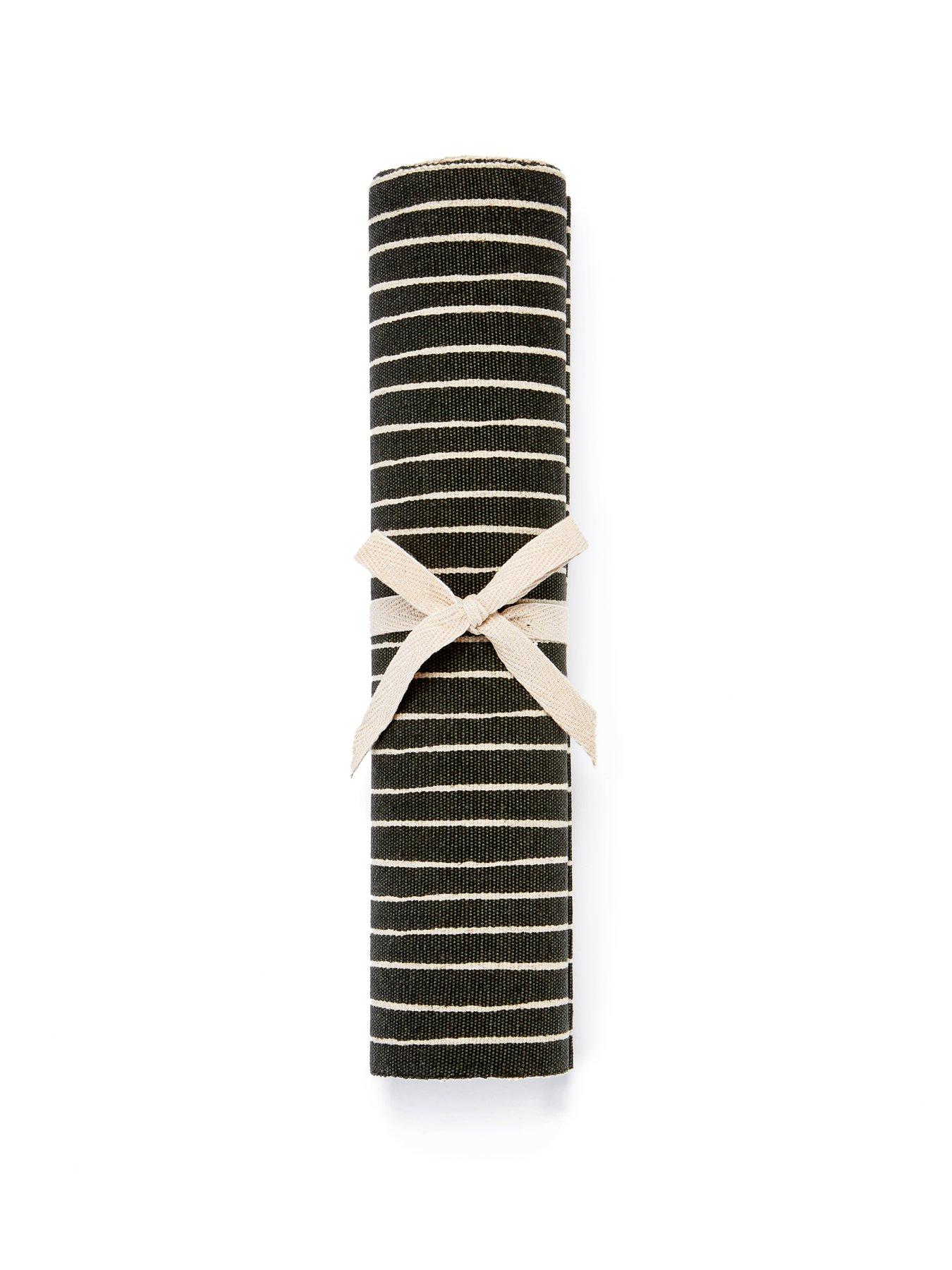 Image 3 of 4 of Very Home Set of 4 Charcoal Striped Placemats