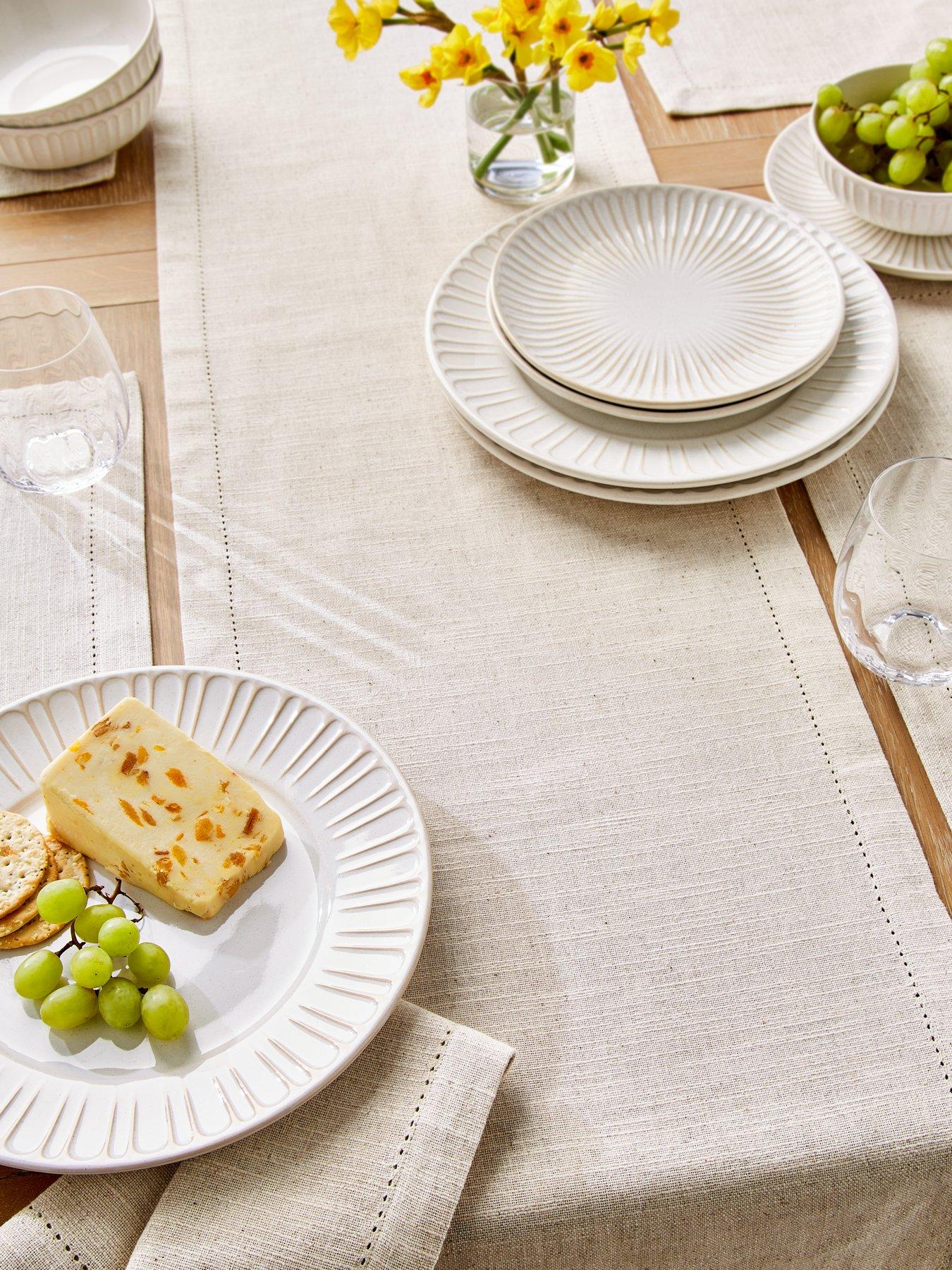 Very Home Linen Table Runner in Stone