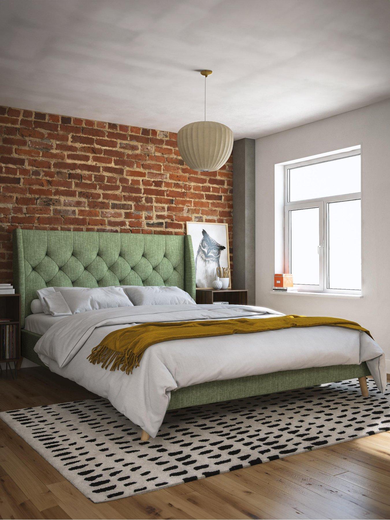 Image 1 of 7 of Novogratz Elena Double Linen Bed