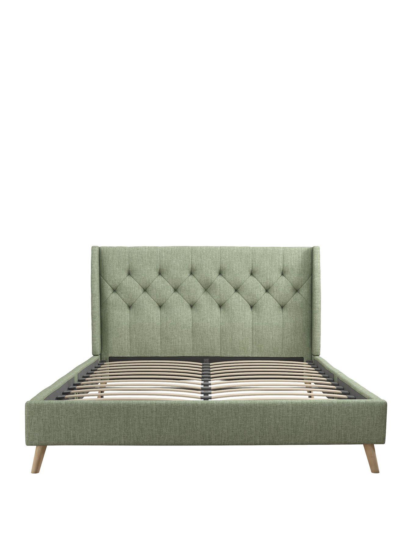 Image 2 of 7 of Novogratz Elena Double Linen Bed