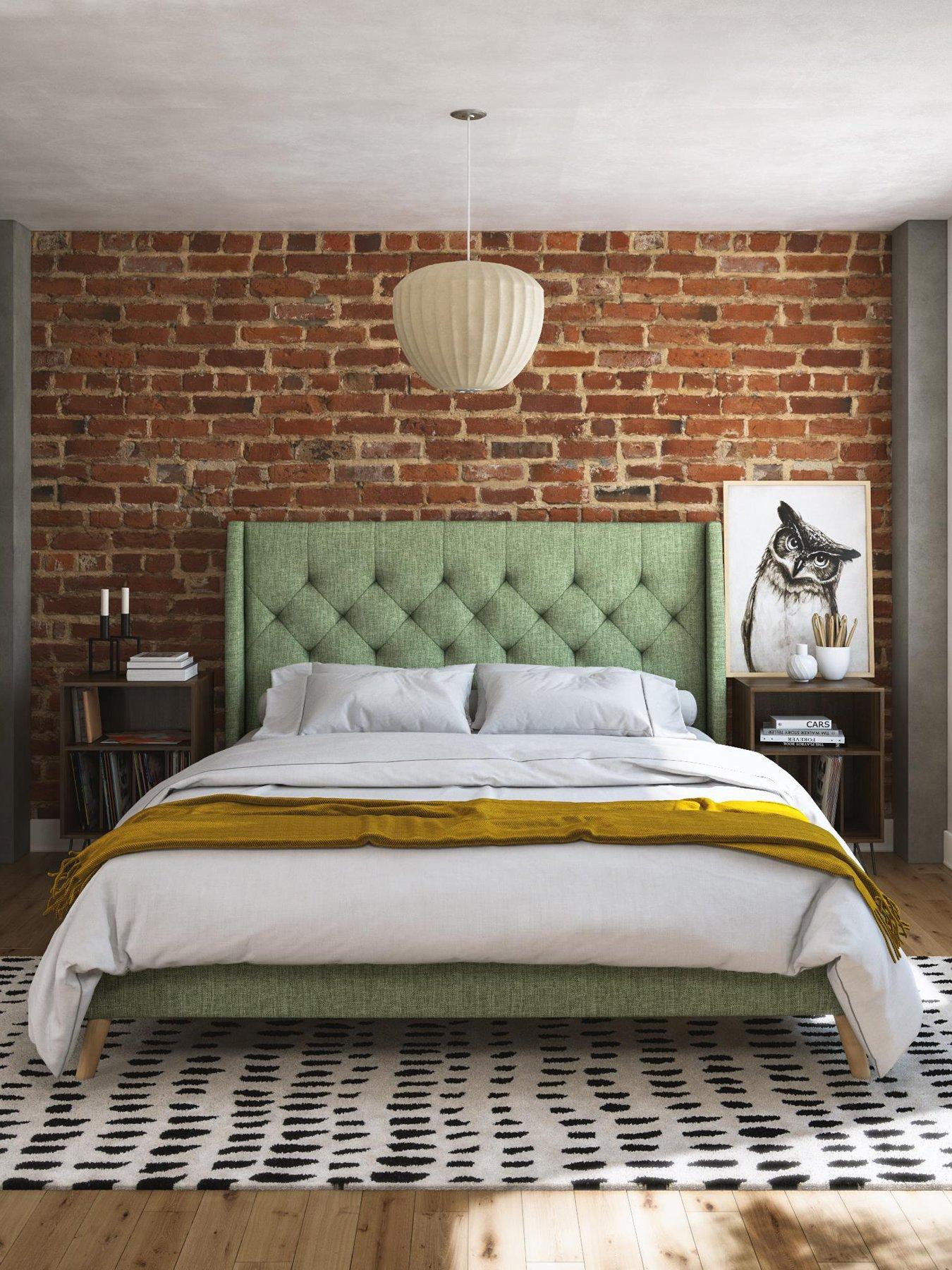 Image 4 of 7 of Novogratz Elena Double Linen Bed