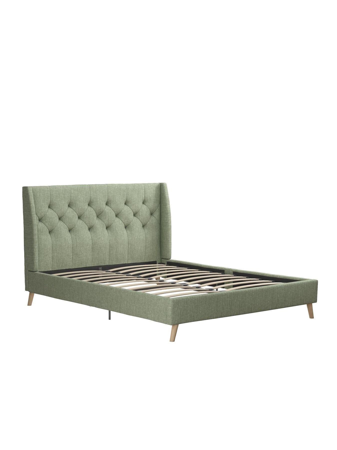 Image 6 of 7 of Novogratz Elena Double Linen Bed