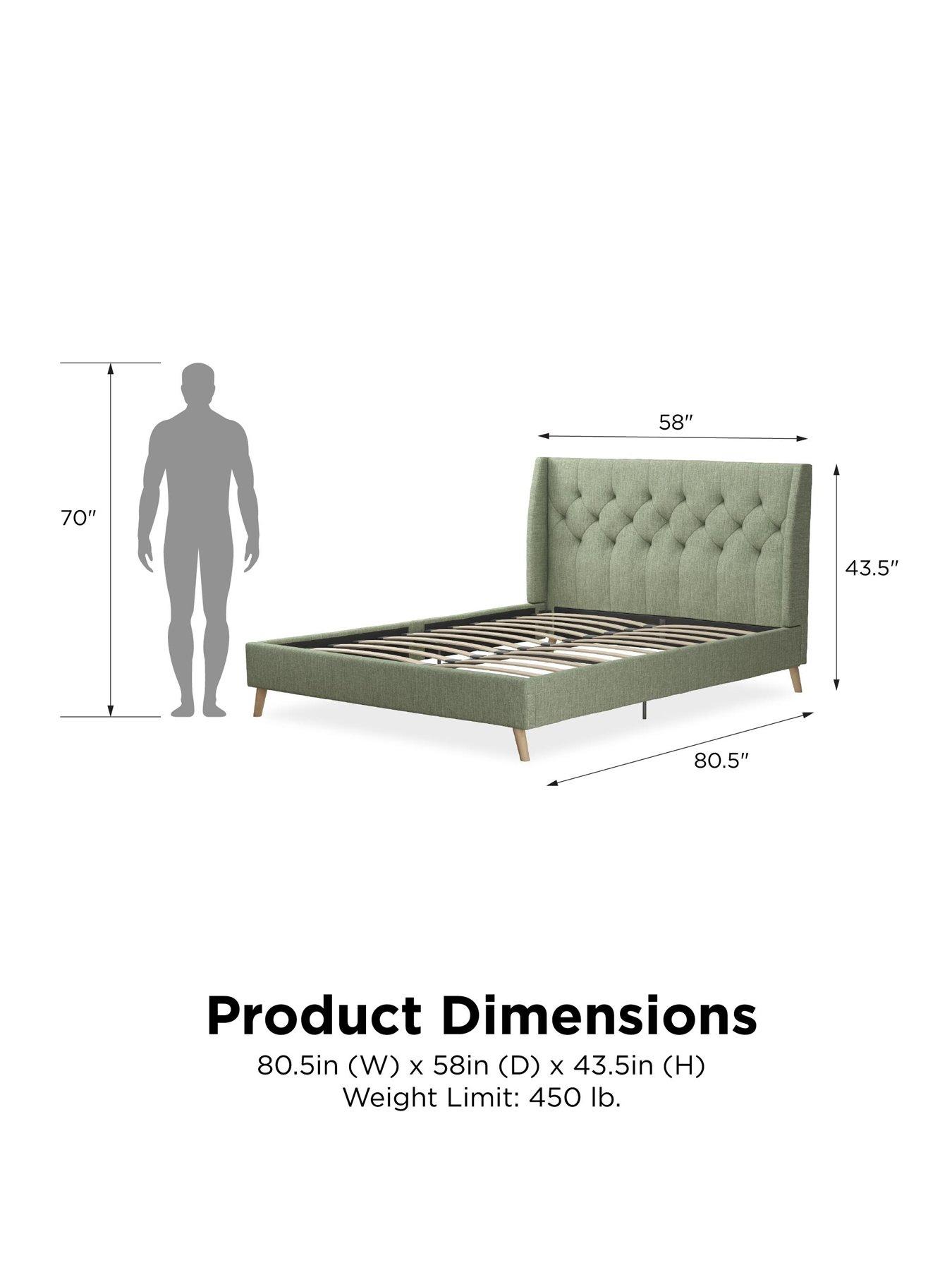 Image 7 of 7 of Novogratz Elena Double Linen Bed