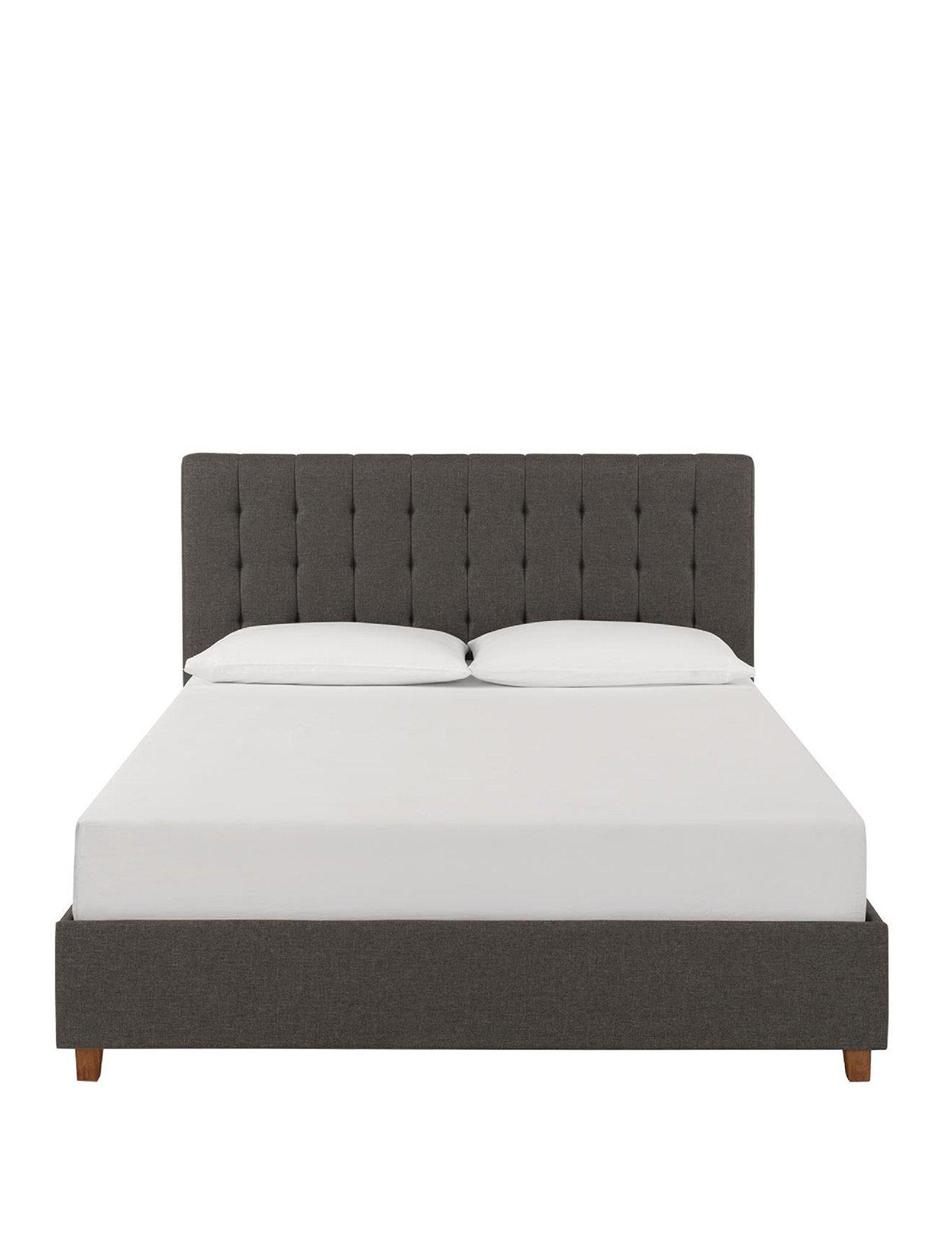  image of dorel-home-emily-double-linen-upholstered-bed
