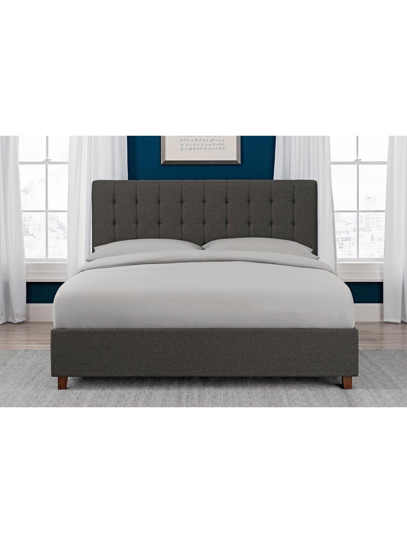  image of dorel-home-emily-double-linen-upholstered-bed