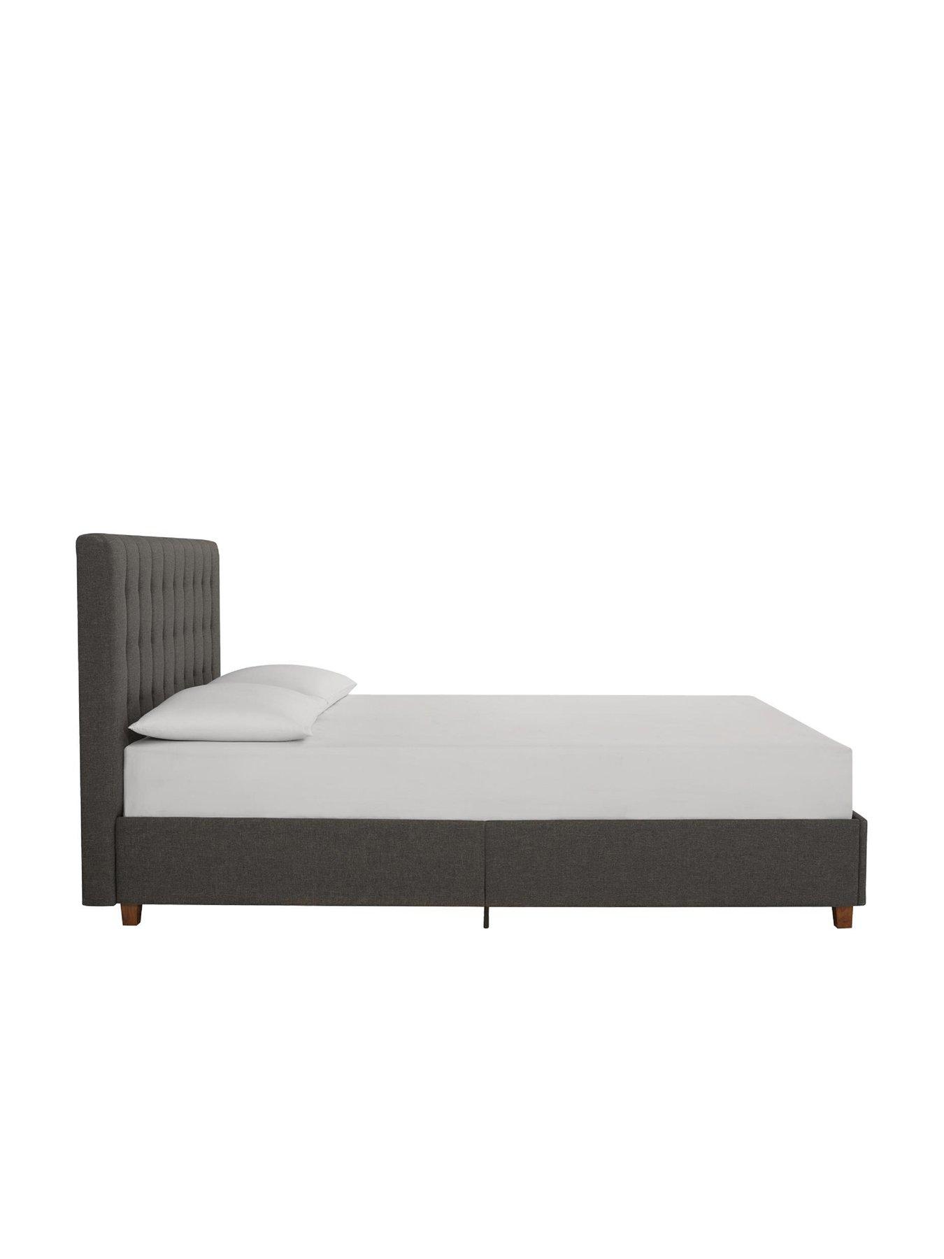  image of dorel-home-emily-double-linen-upholstered-bed