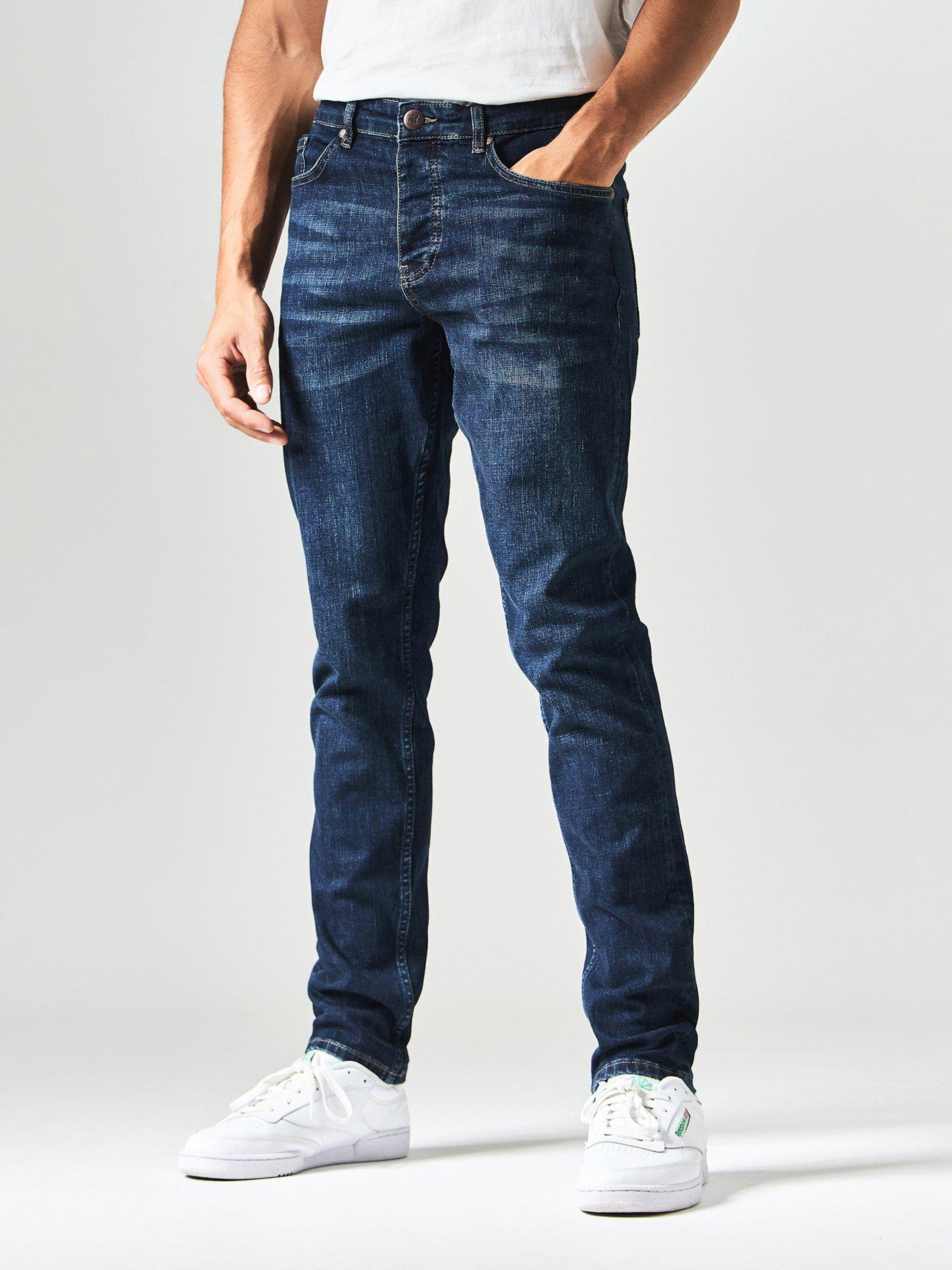 Weekend Offender Tapered Fit Dark Vintage Jeans - Dark Wash ...