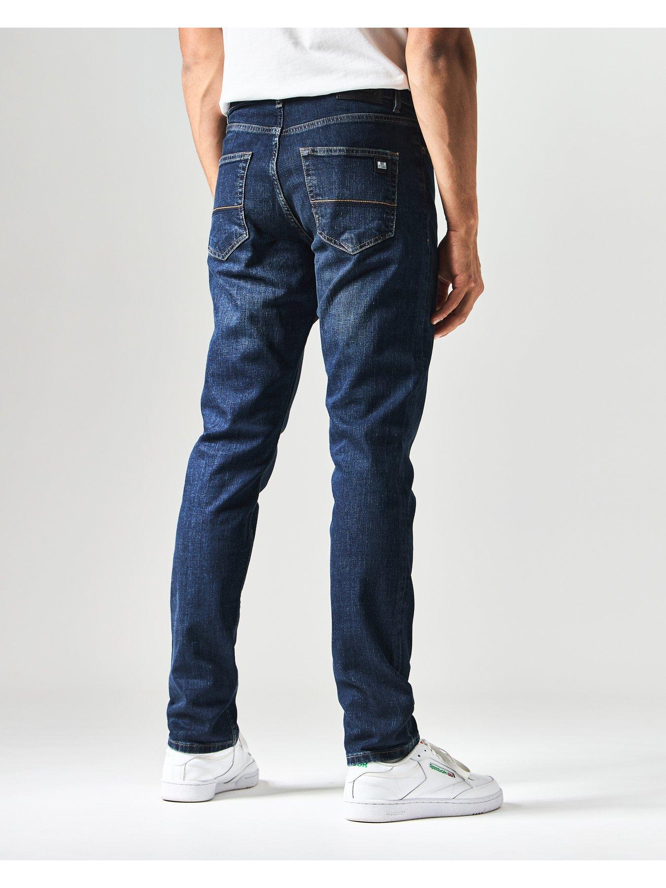 Weekend Offender Tapered Fit Dark Vintage Jeans - Dark Wash ...