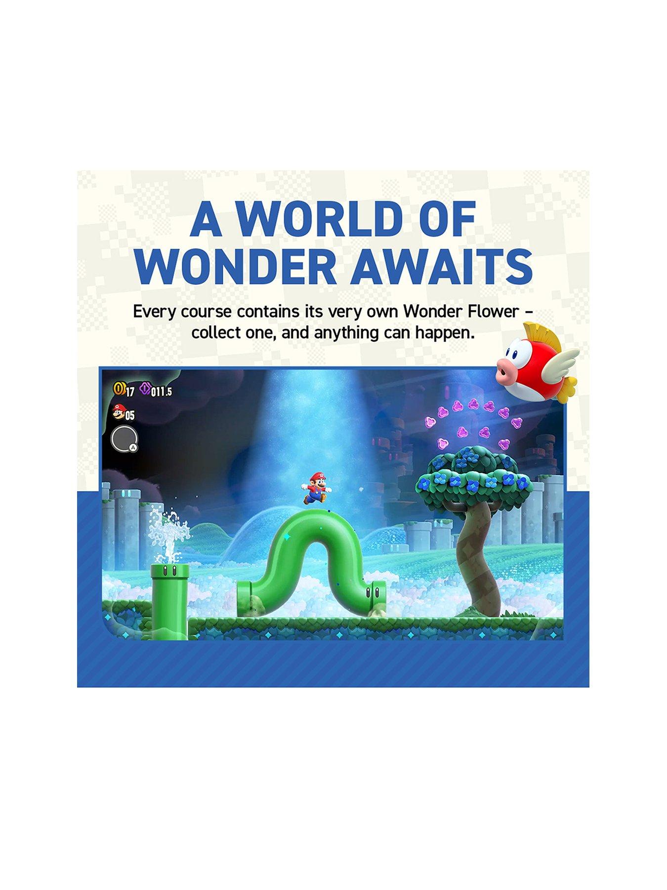  image of nintendo-switch-neon-with-super-mario-bros-wonder-amp-sonic-superstars