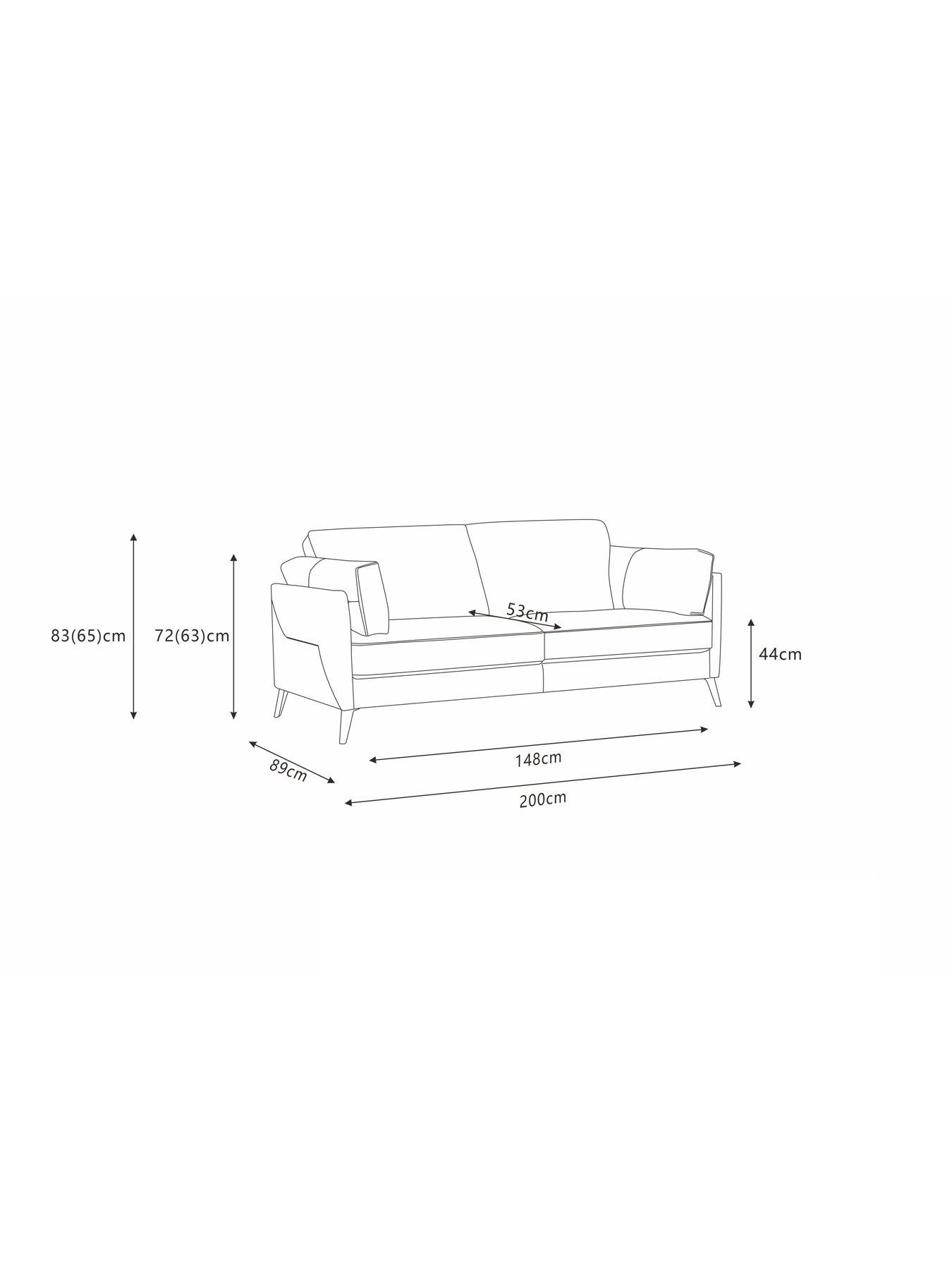 Image 5 of 5 of The Very Collection New Sasha 3 Seater Leather/Faux Leather Sofa - Tan - FSC&reg; Certified